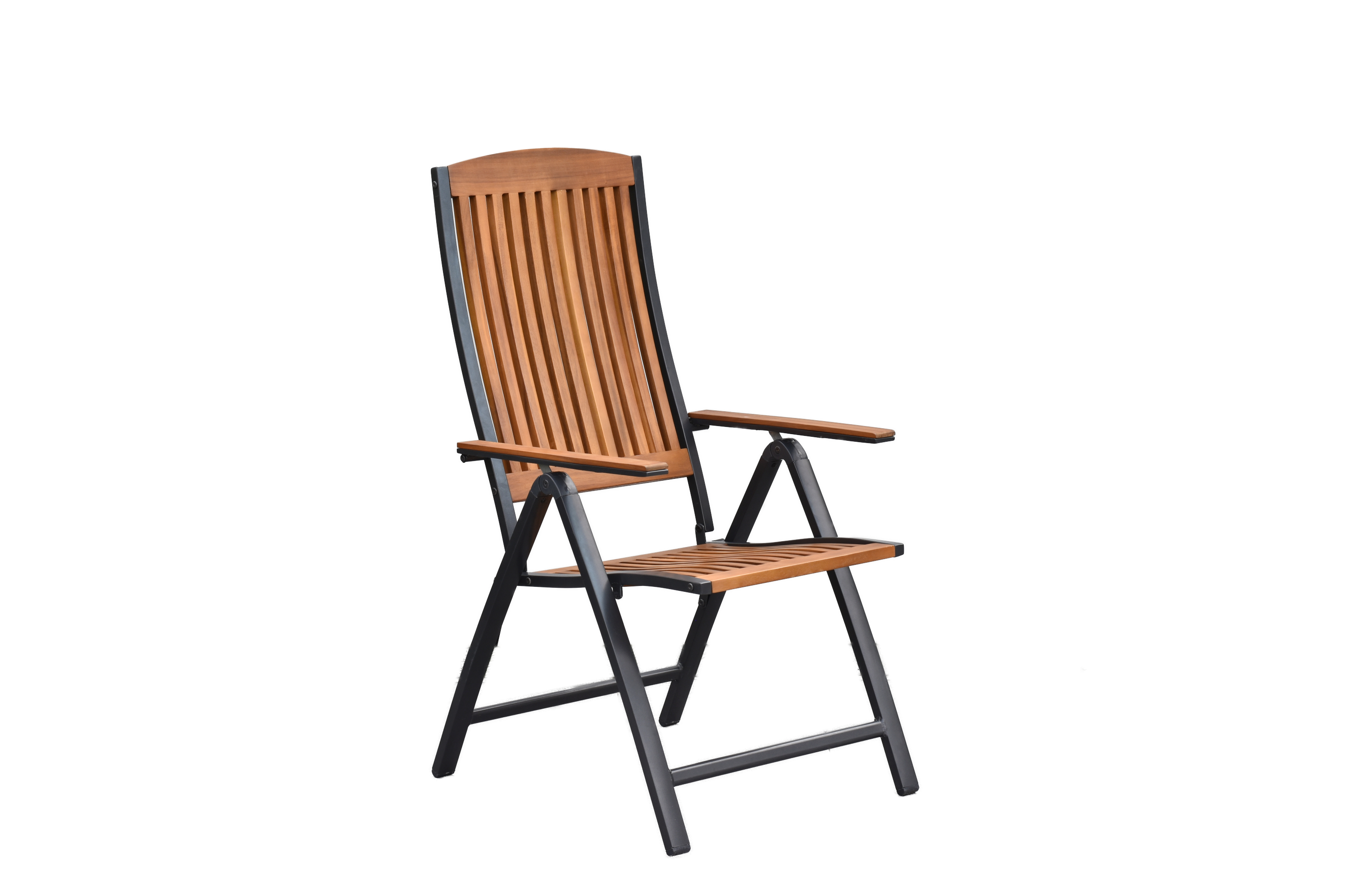 50840-217-2 Athos Set, 11tlg., 10 Klappsessel, Ausziehtisch 180/360 x 100/83 cm