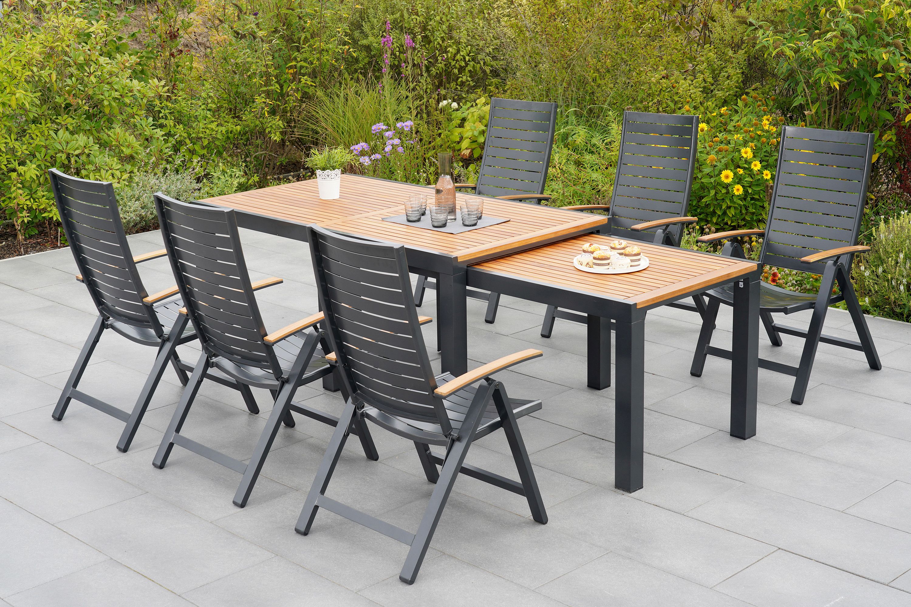 Astros Set 7tlg. Flex-Ausziehtisch 180/300 x 100 cm Astros Set 7tlg. Flex-Ausziehtisch 180/300 x 100 cm