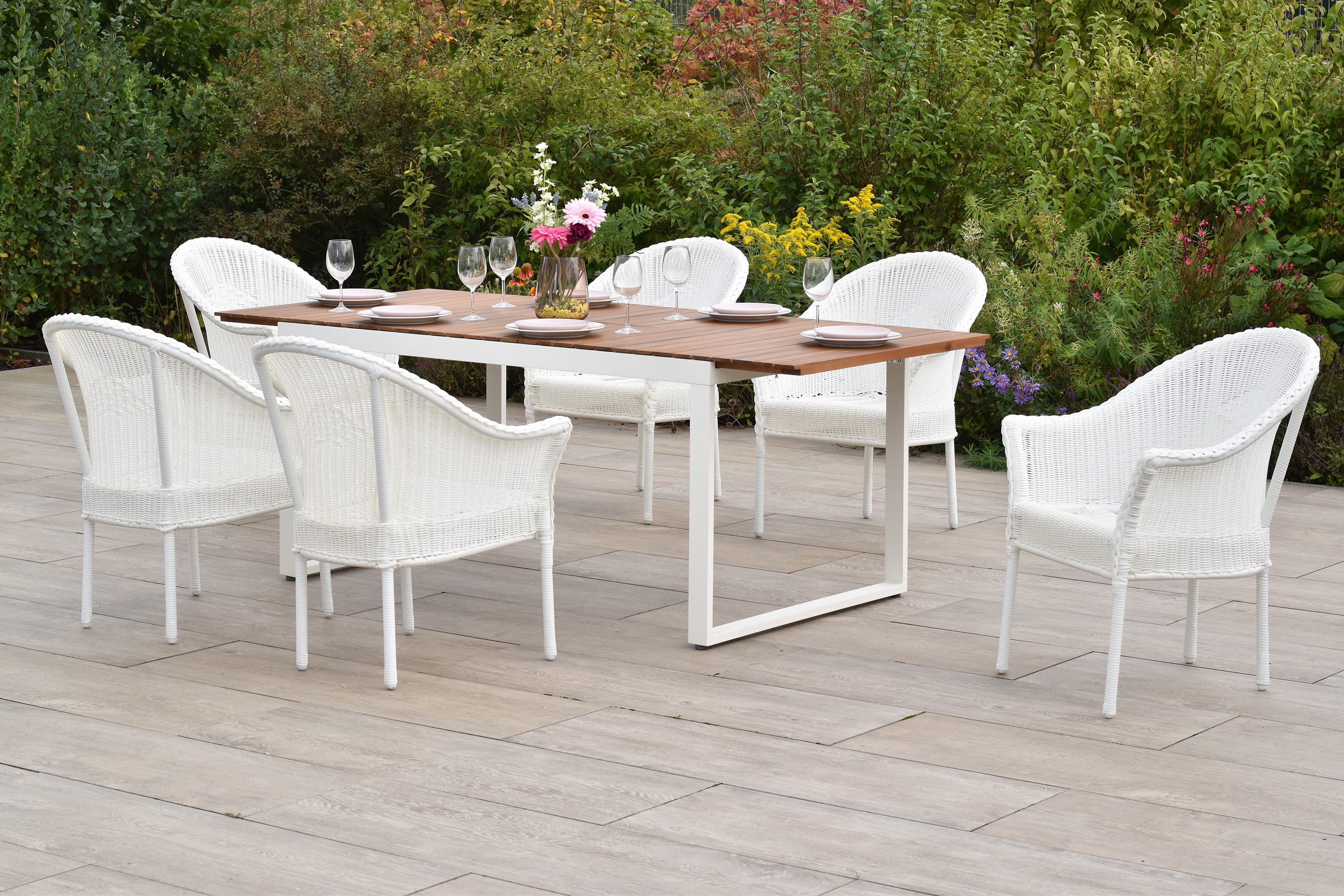 Bamberg Set, 7tlg., Ausziehtisch 150/200 x 90 cm, Bamberg Set, 7tlg., Ausziehtisch 150/200 x 90 cm,