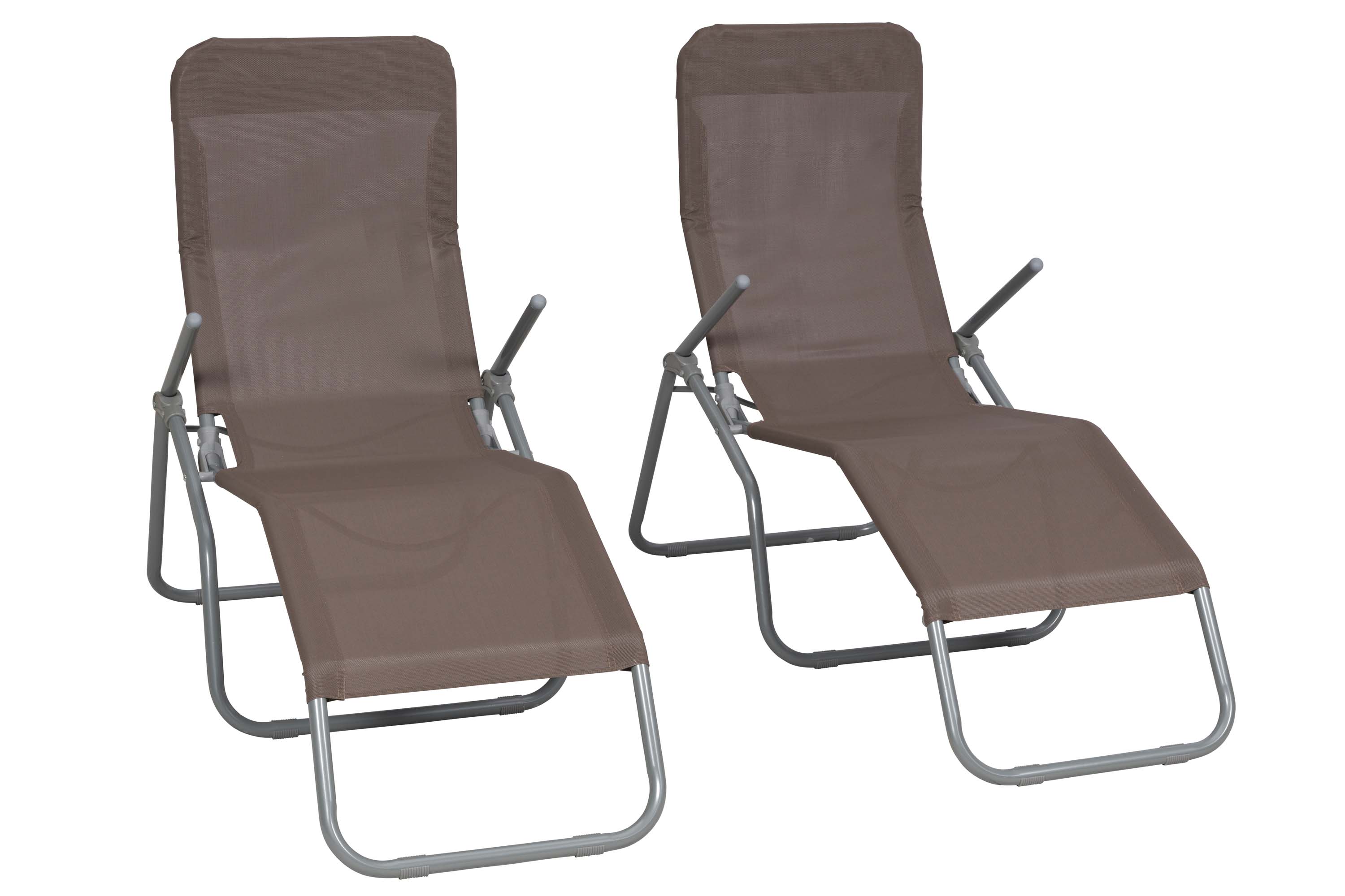 Wellnessliege XXL, 2er Set, taupe