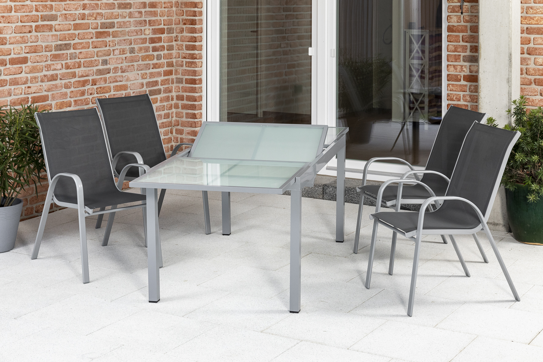 50570-307-2 Sorento Set, 5tlg., Ausziehtisch 120/180 x 90 cm