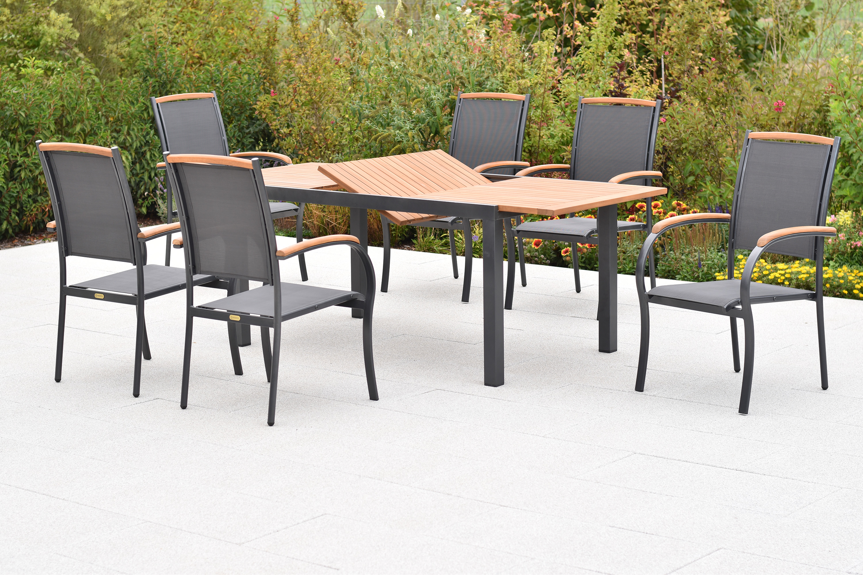 Siena Set, 7tlg., Ausziehtisch 150/200 x 90 cm Siena Set, 7tlg., Ausziehtisch 150/200 x 90 cm