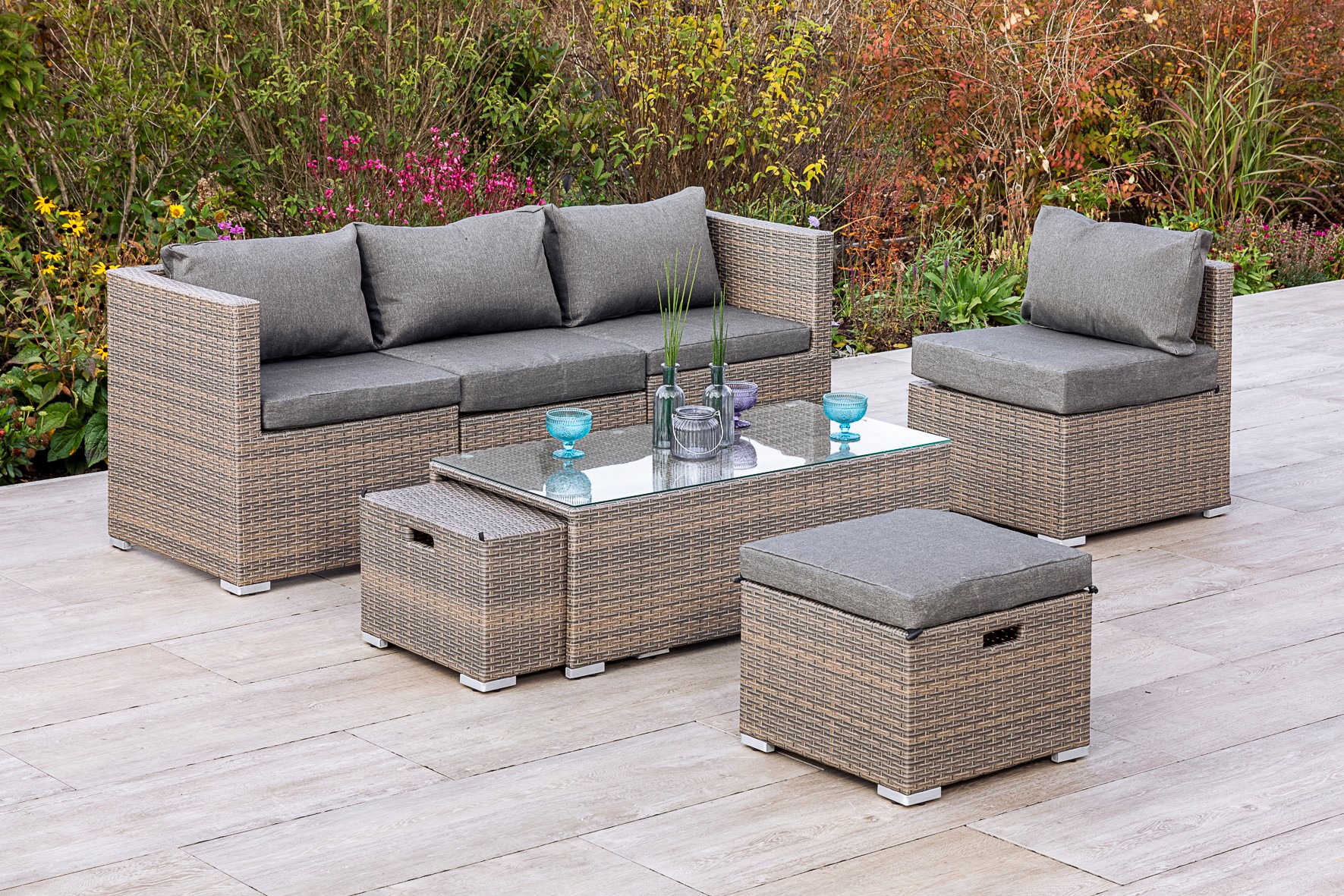 28619-275-7 Agira Set Tisch, 110 x 55 cm, inkl. Kissen