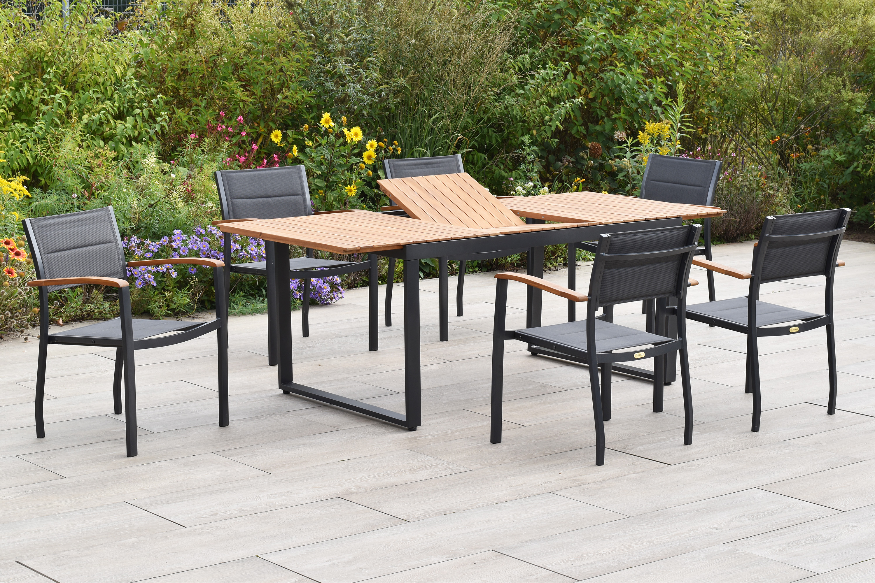 Paxos Set, 7tlg., Ausziehtisch 150/200 x 90 cm Paxos Set, 7tlg., Ausziehtisch 150/200 x 90 cm