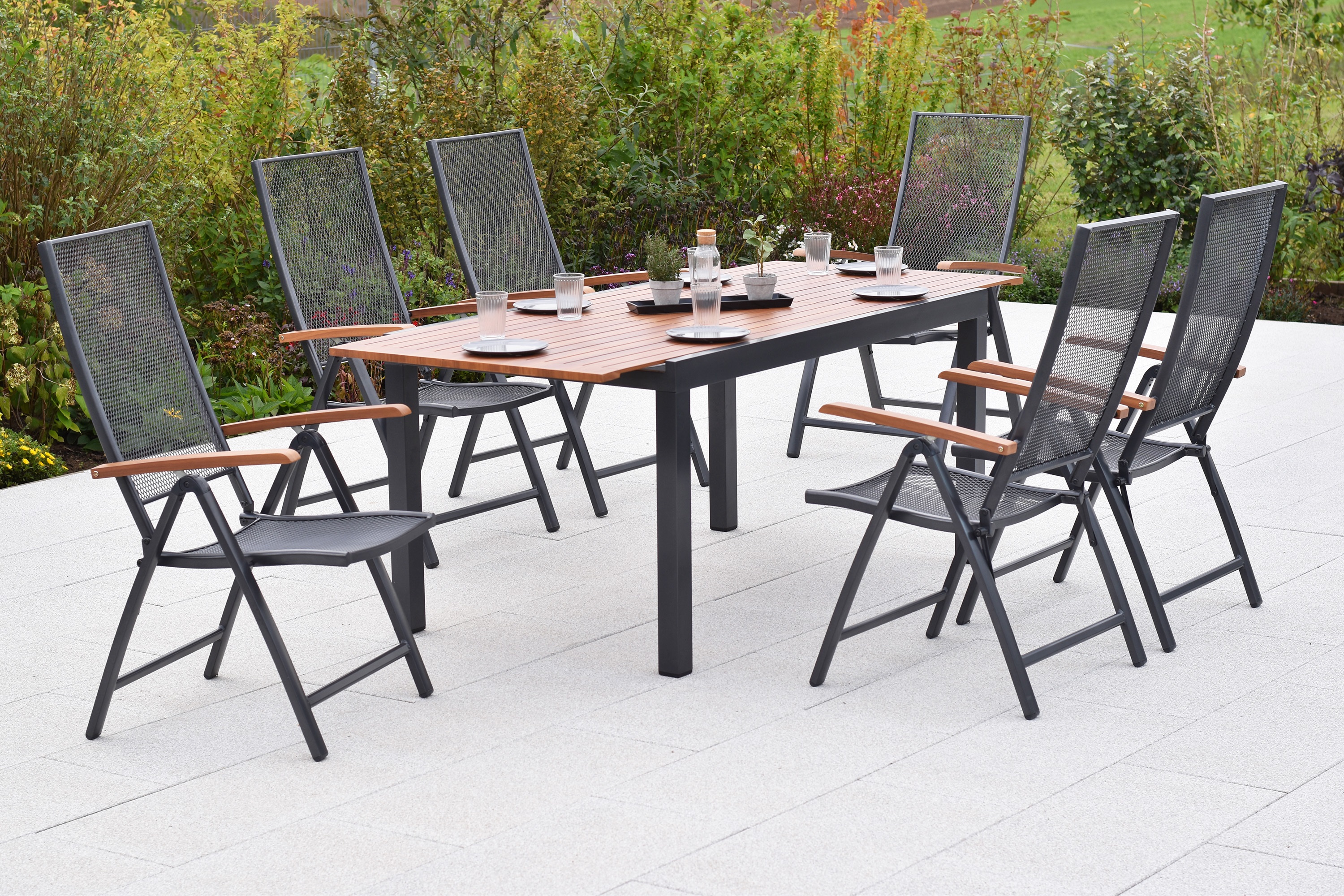 Thasos Set, 7tlg., Ausziehtisch 150/200 x 90 cm Thasos Set, 7tlg., Ausziehtisch 150/200 x 90 cm