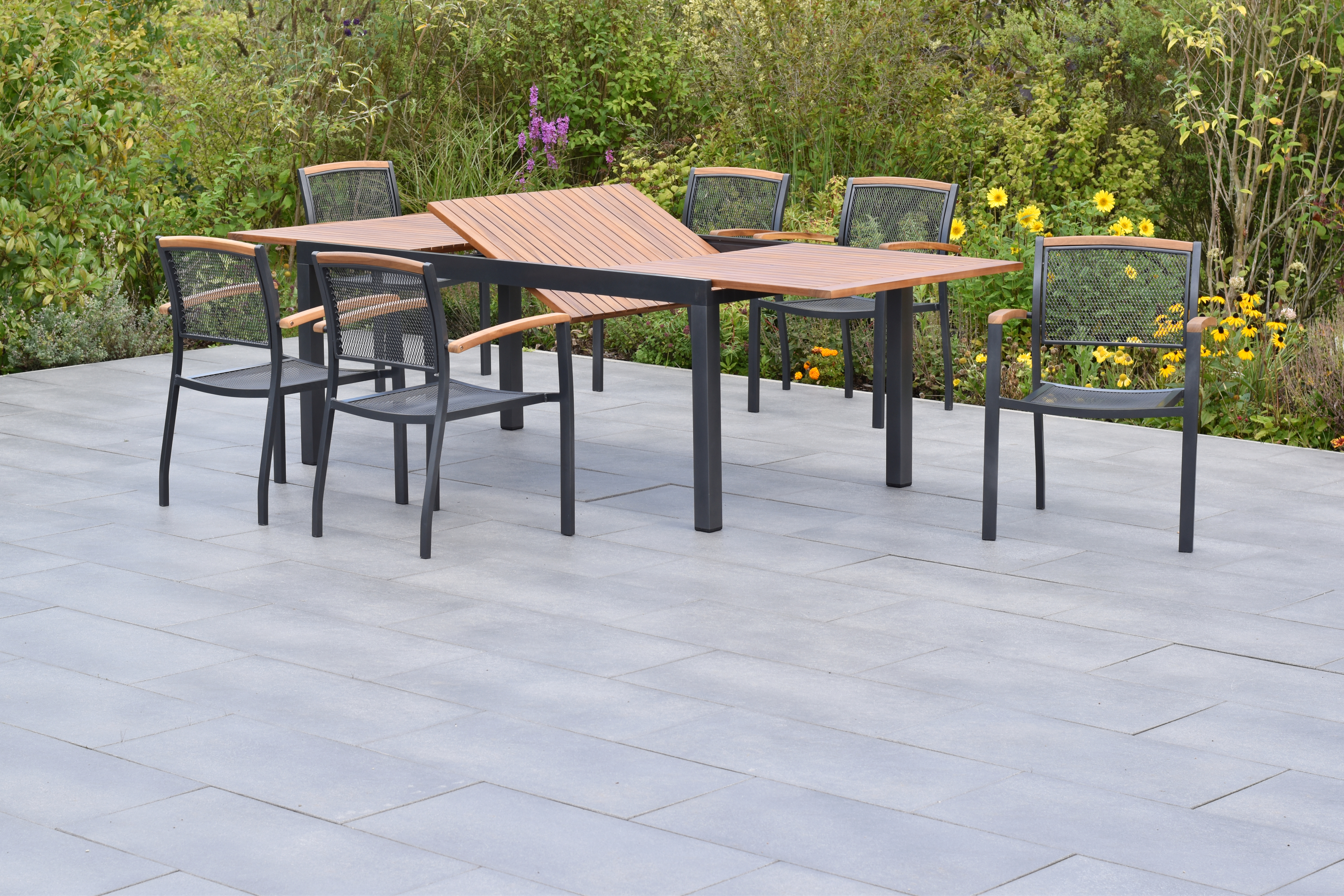50797-217-3 Tilos Set, 7tlg., Ausziehtisch 180/250 x 100 cm