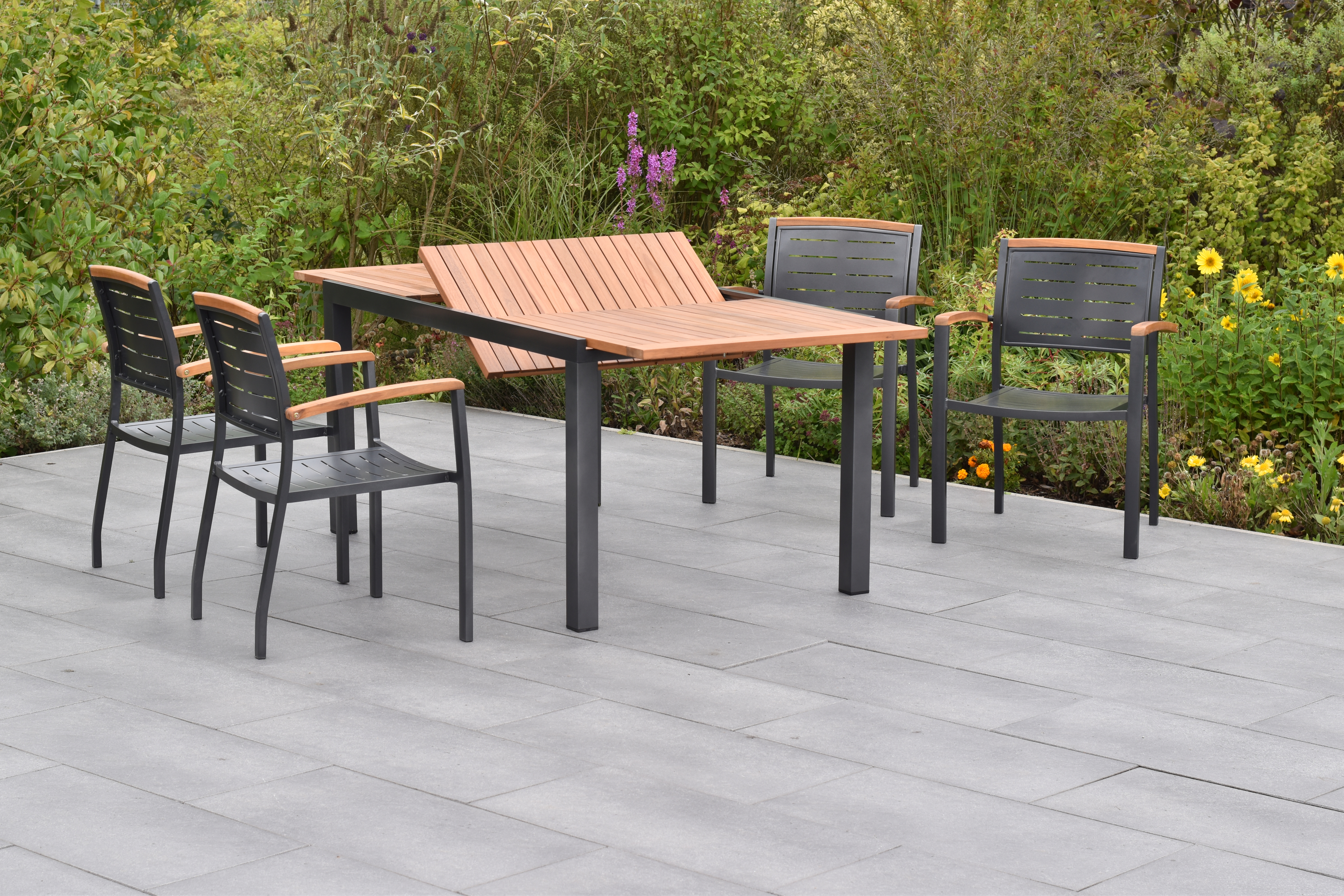 50813-217-2 Tinos Set, 5tlg., Ausziehtisch 150/200 x 90 cm