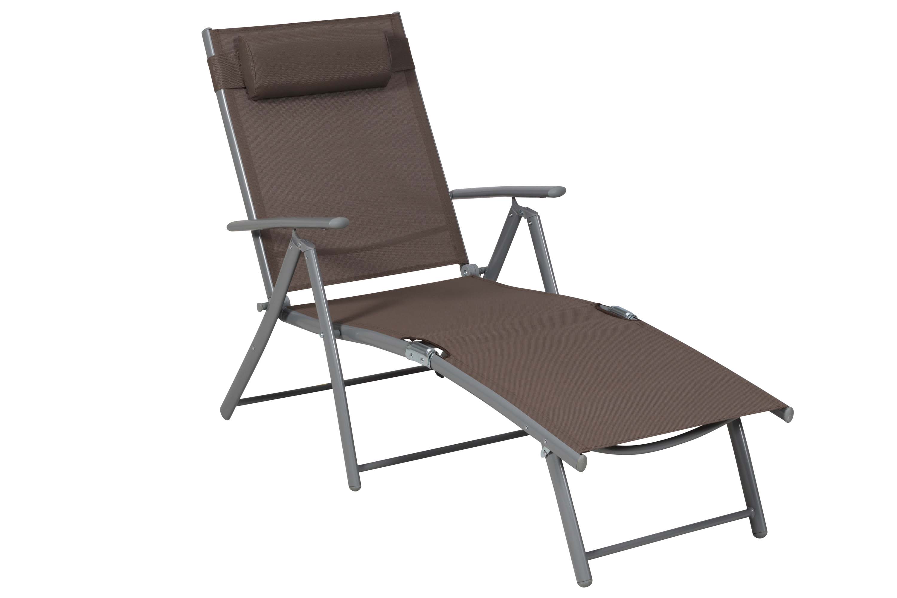 Deckchair, inkl. Kopfkissen, taupe