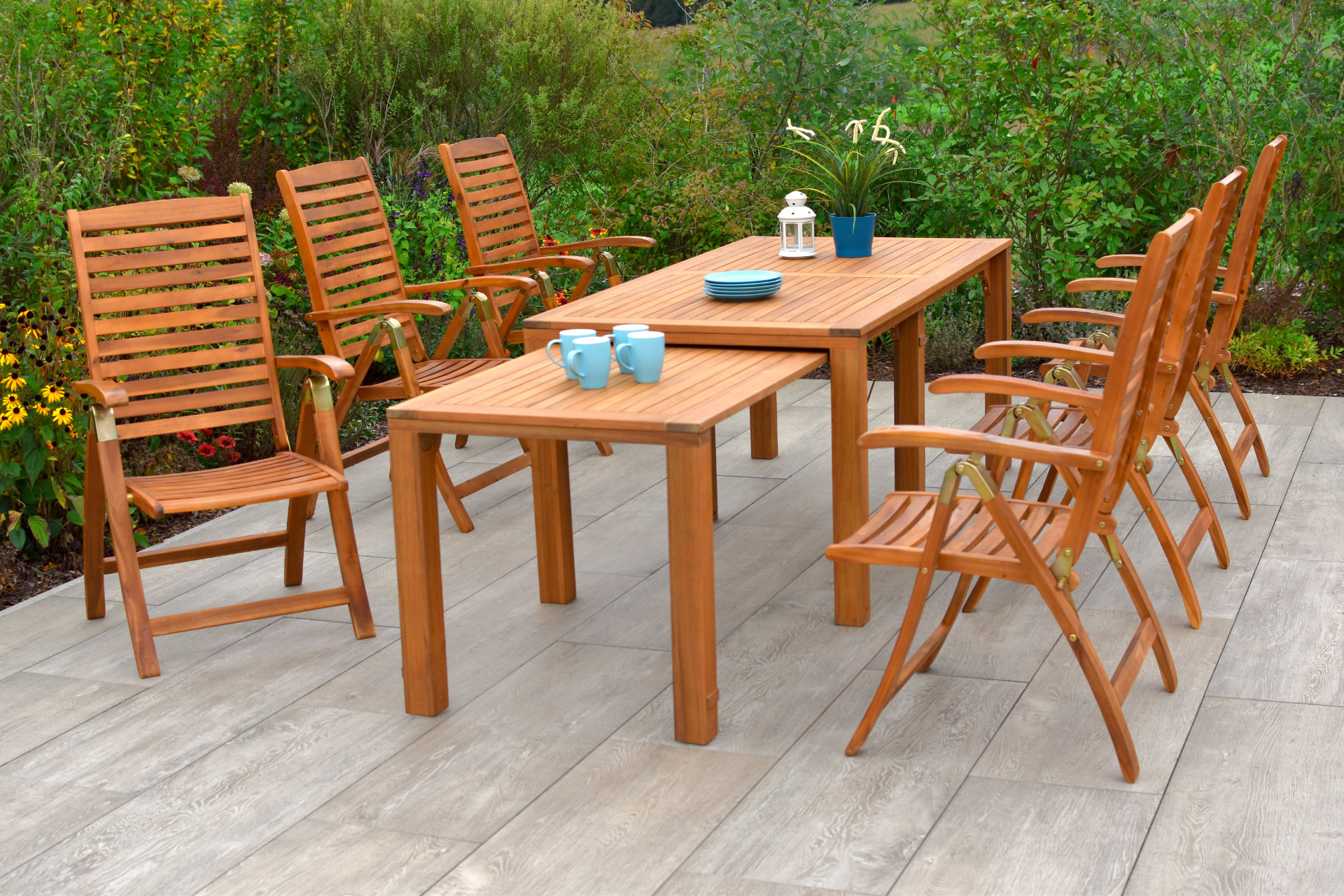 50555-620-3 Paraiba Set 13tlg. Flex-Ausziehtisch 185/370 x 90 cm
