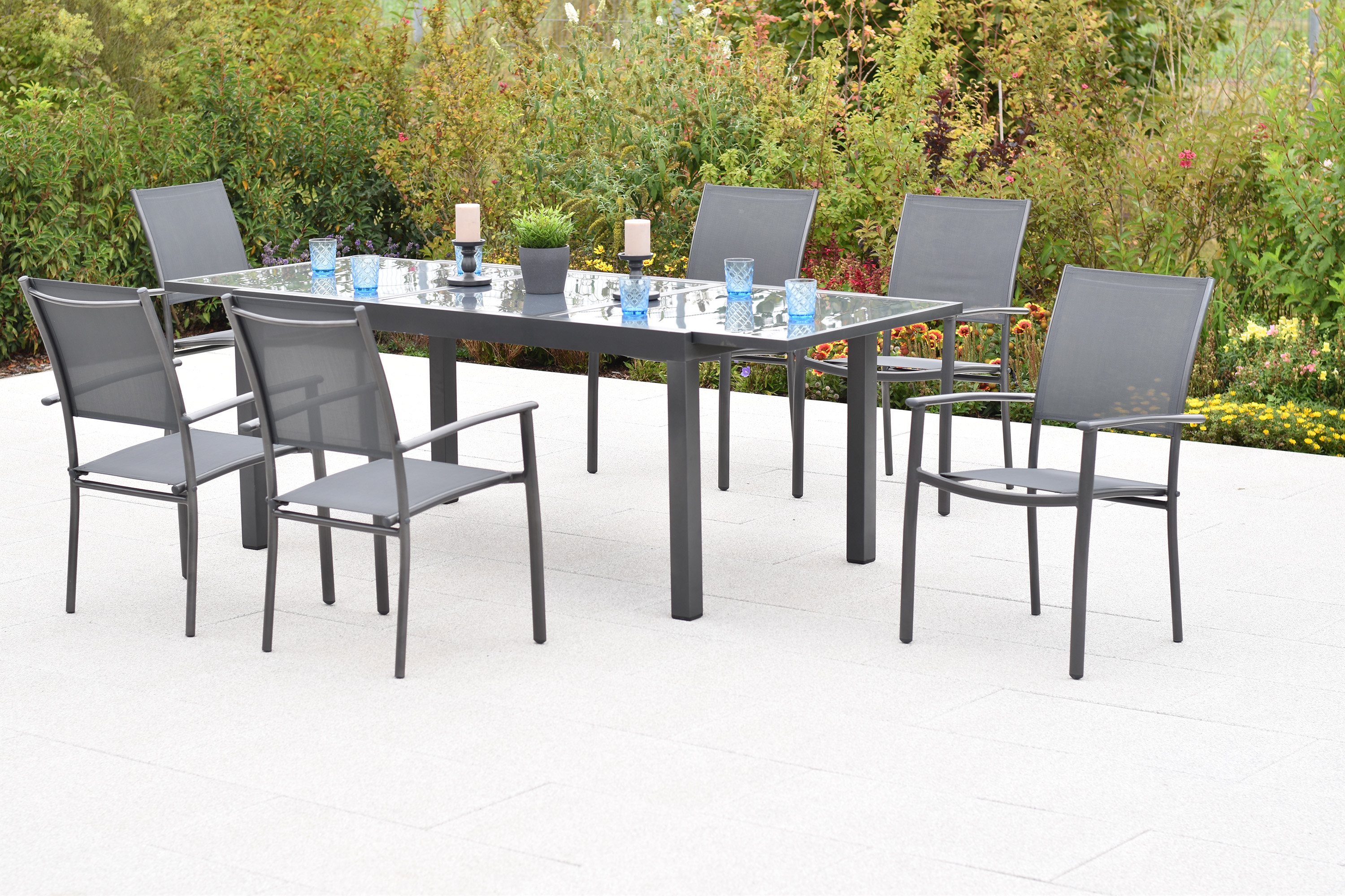 Milano Set, 7tlg., Ausziehtisch 150/210 x 90 cm Milano Set, 7tlg., Ausziehtisch 150/210 x 90 cm