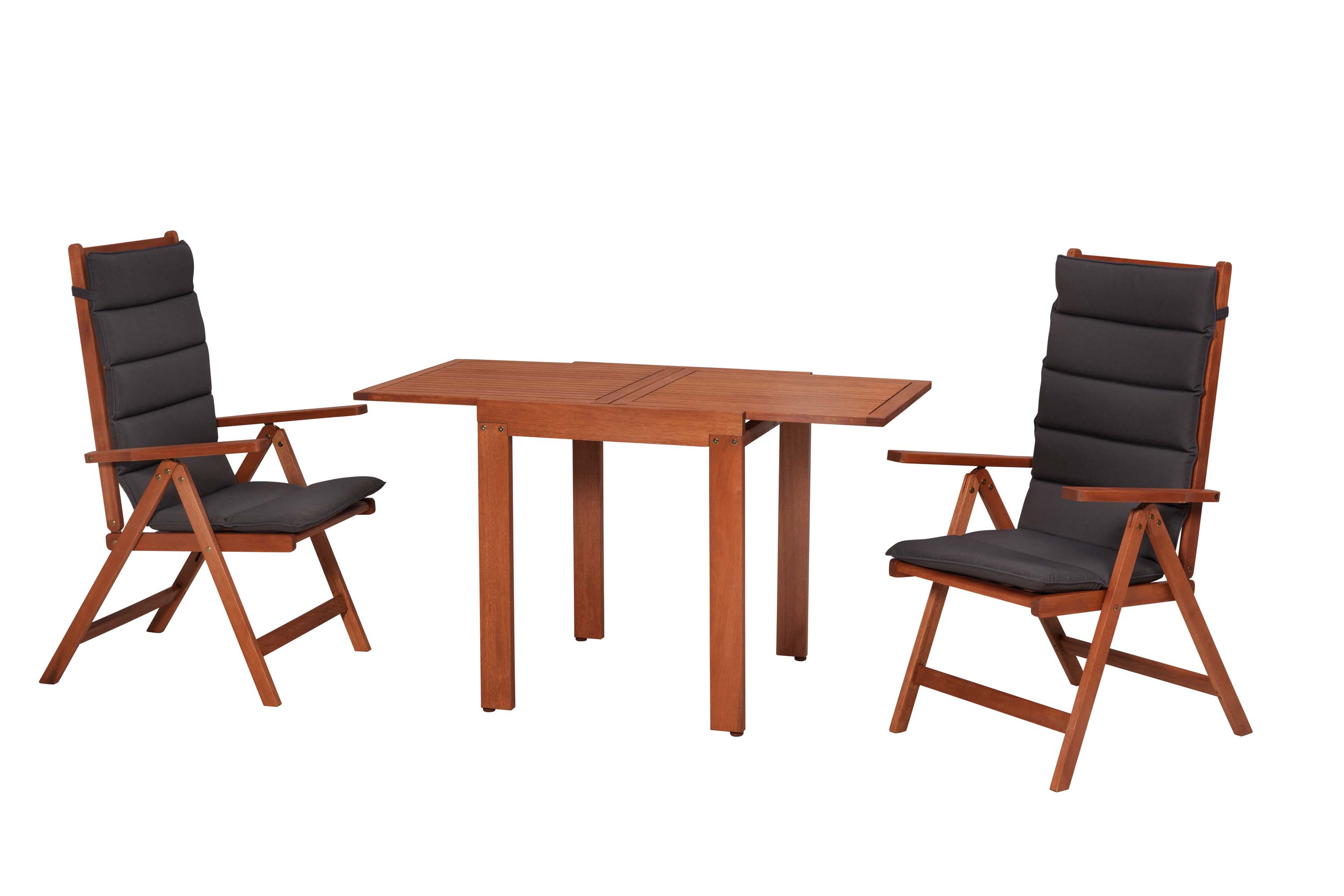 Vitoria Set 5tlg., 2 Klappsessel, Tisch 150 x 90 cm, inkl. Kissen