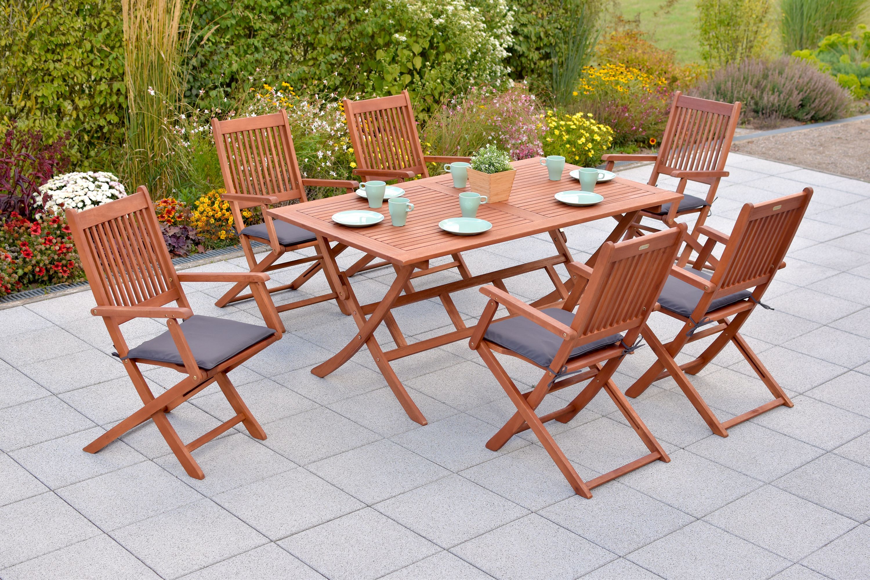 Rio Set 13tlg. Klappentisch 160 x 90 cm