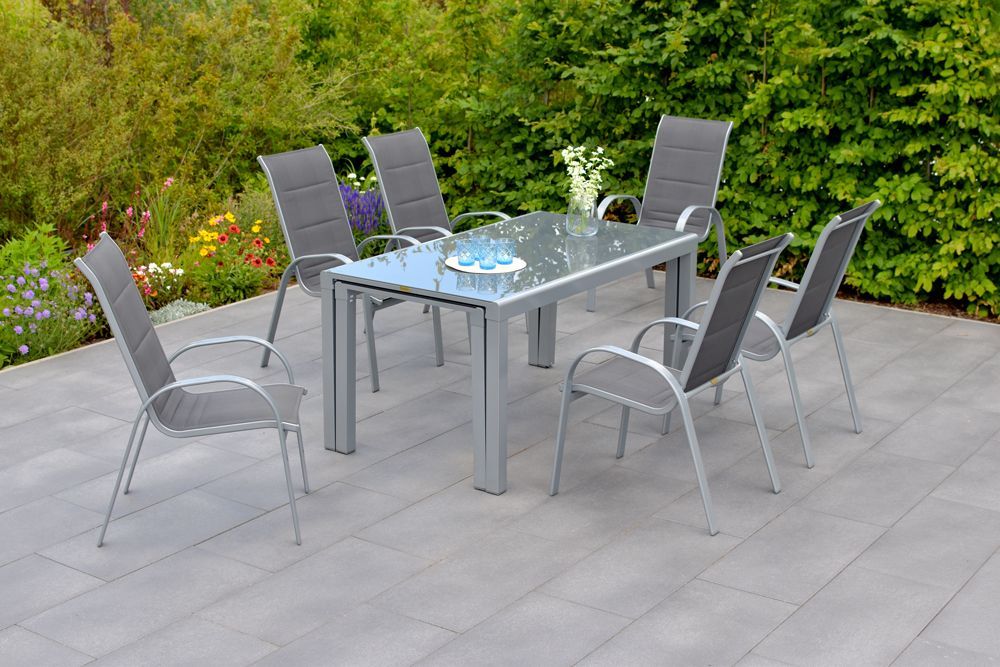 Amalfi-di-lusso-Set-7tlg-6x-26290-307-26500-219-MX-2 Amaro Set, 7 tlg., Ausziehtisch 160/320 x 78/75 cm