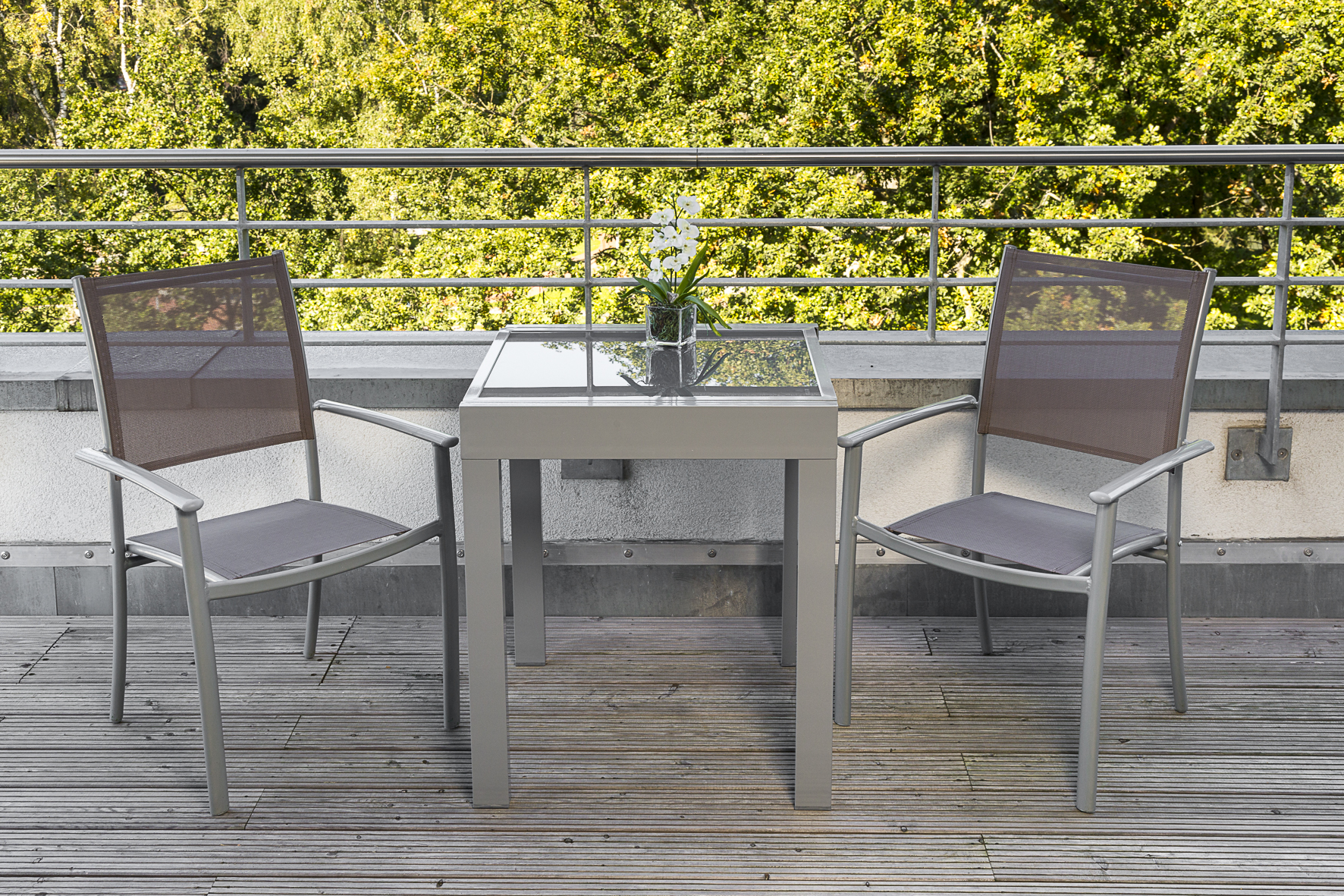 Milano-Set-3tlg-2x-26319-325-26440-217-1 Milano Set, 3tlg., Balkonausziehtisch 65/130 x 65 cm
