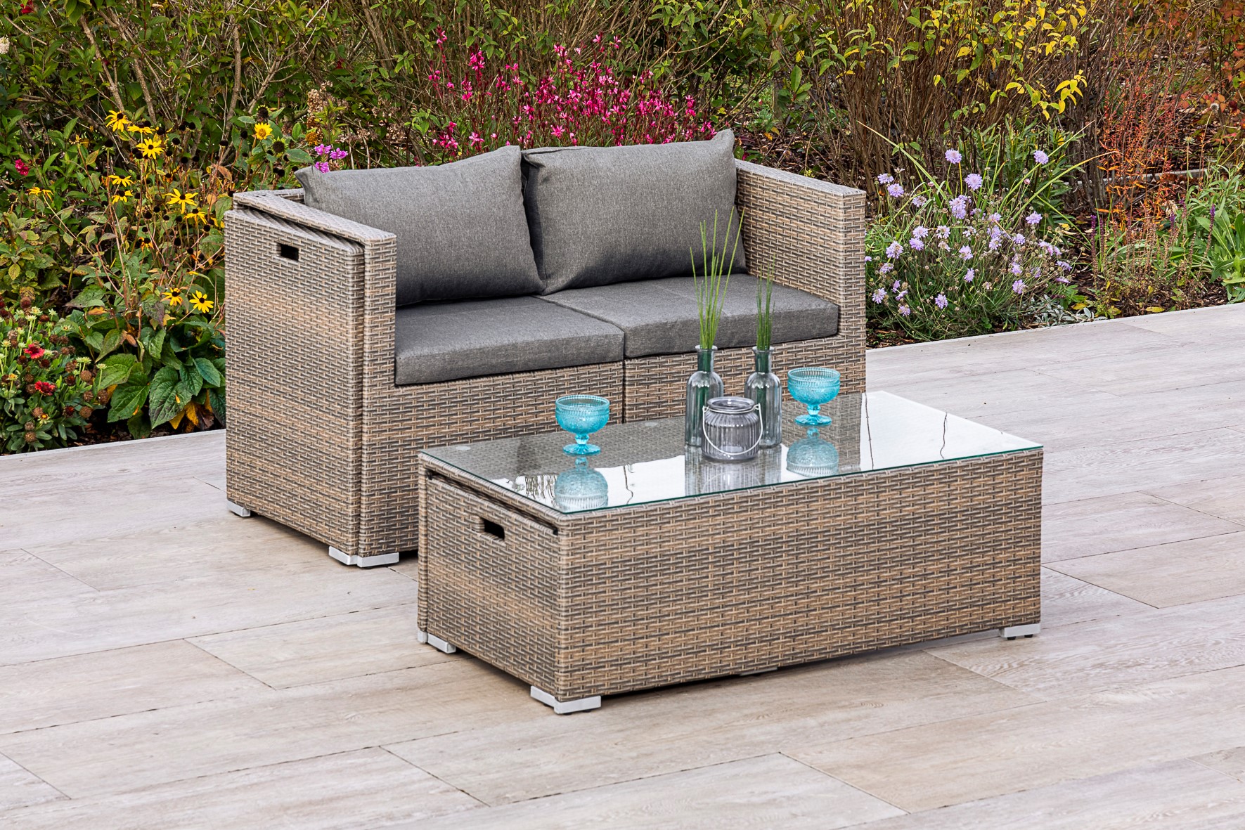 28619-275-9 Agira Set Tisch, 110 x 55 cm, inkl. Kissen