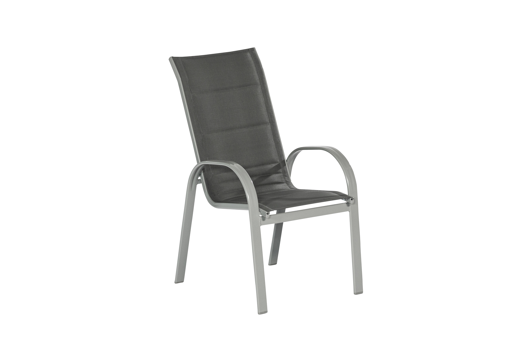 50357-309-7 Amalfi Set 5 tlg., 4 Stapelsessel, Ausziehtisch 180 (250) x 100 cm, grau