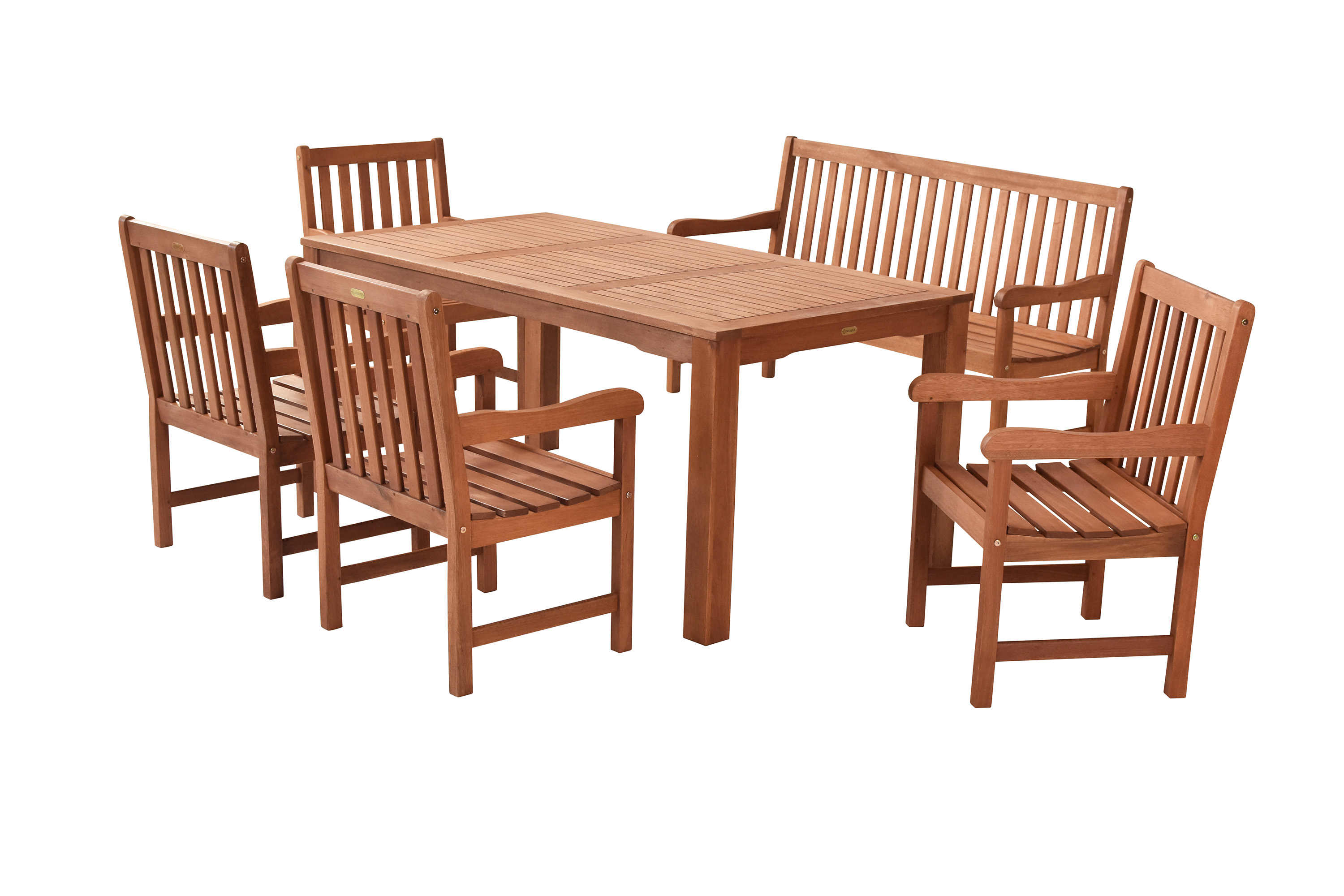 Santos Set 6tlg., 4 Sessel, 1 Bank 3-sitzig,Tisch 170 x 90 cm Santos Set 6tlg., 4 Sessel, 1 Bank 3-sitzig,Tisch 170 x 90 cm