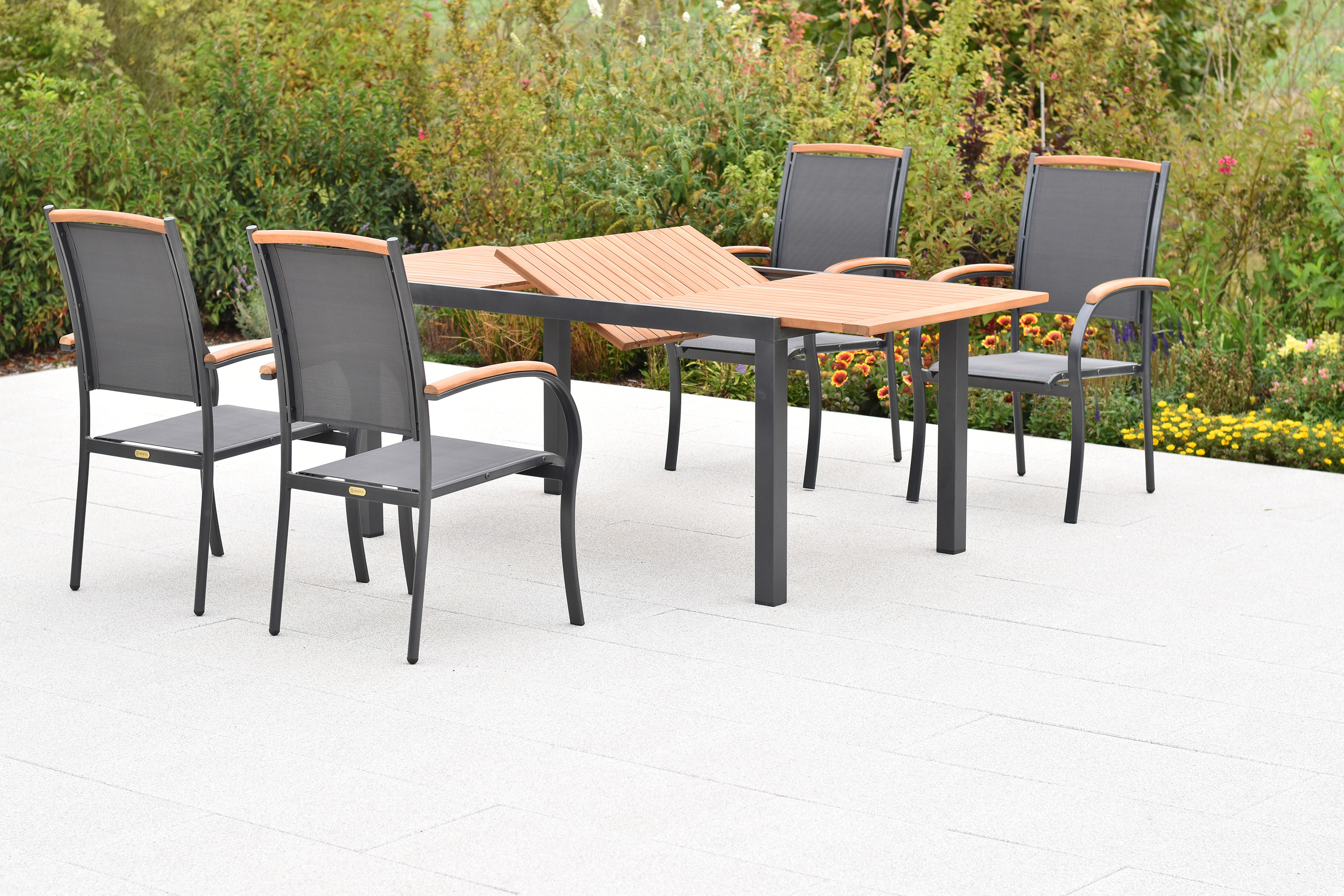 Siena Set, 5tlg., Ausziehtisch 150/200 x 90 cm Siena Set, 5tlg., Ausziehtisch 150/200 x 90 cm