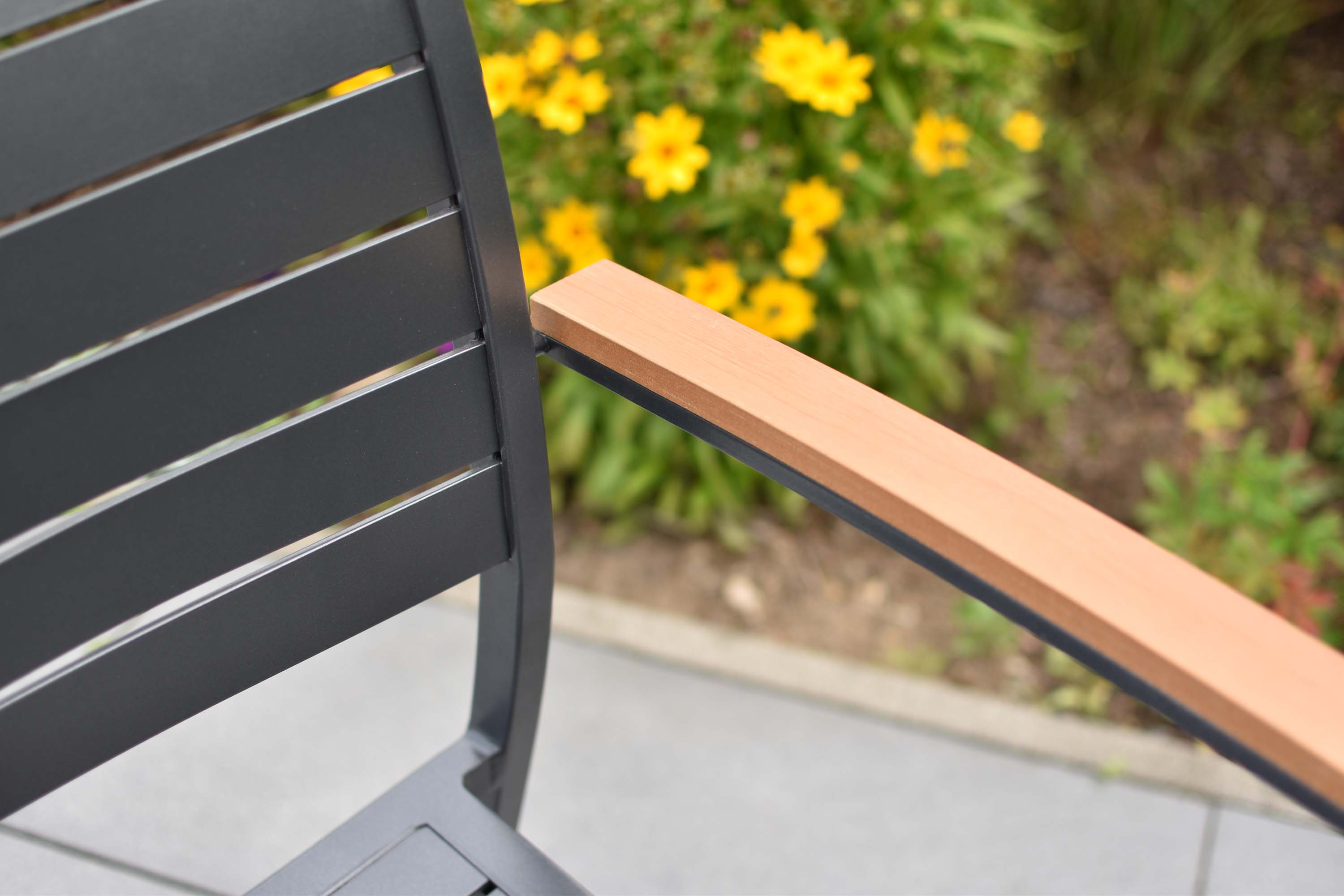 Astros Set 5tlg., 4 Stapelsessel, Tisch 150 x 90 cm