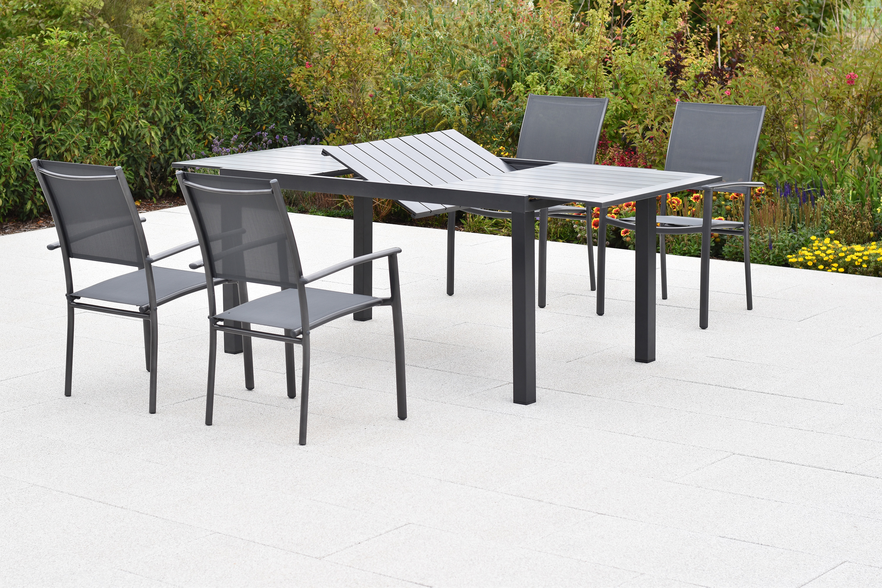 Milano Set, 5tlg., Ausziehtisch 150/200 x 90 cm Milano Set, 5tlg., Ausziehtisch 150/200 x 90 cm