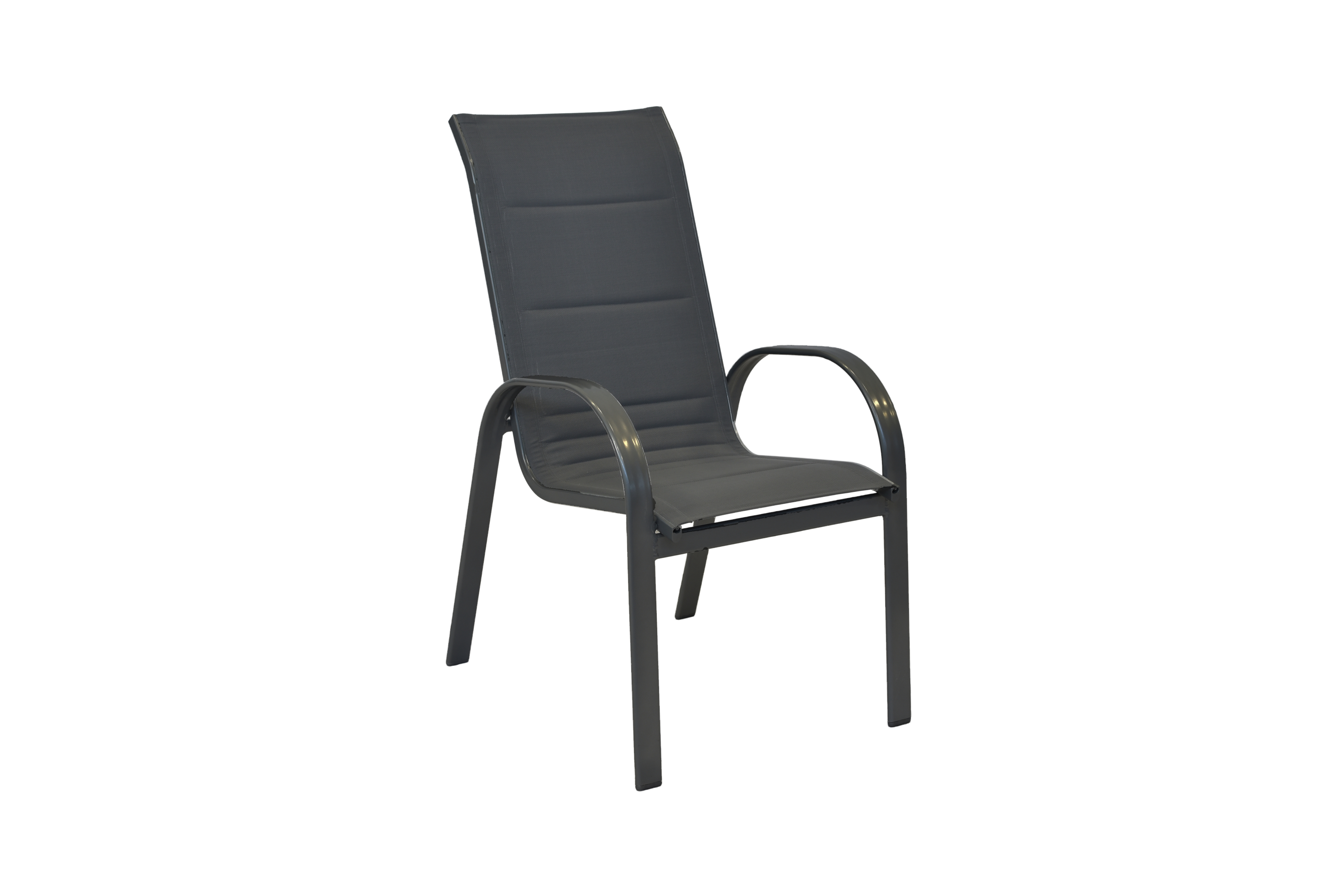 50881-309-4 Amalfi Set 7 tlg., 6 Stapelsessel, Ausziehtisch 180/250 x 100 cm, grau