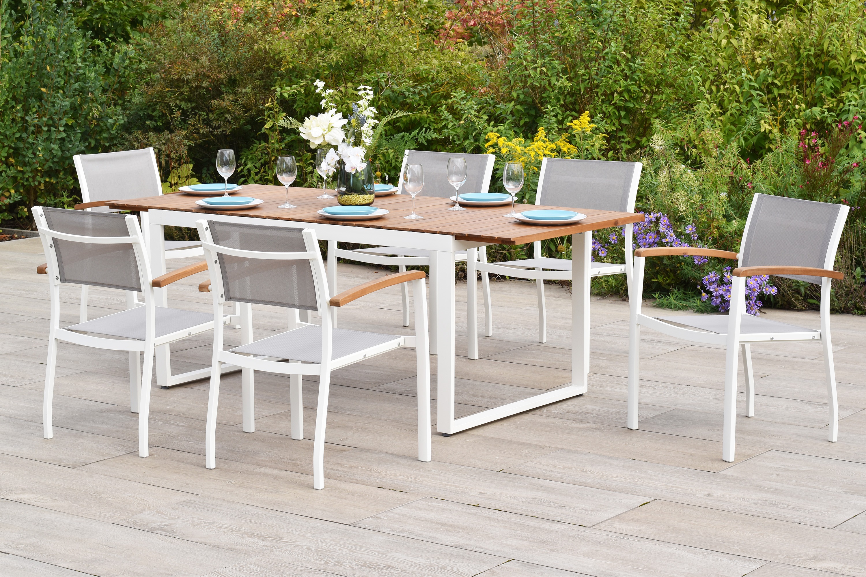 Naxos Set, 7tlg., Ausziehtisch 150/200 x 90 cm Naxos Set, 7tlg., Ausziehtisch 150/200 x 90 cm