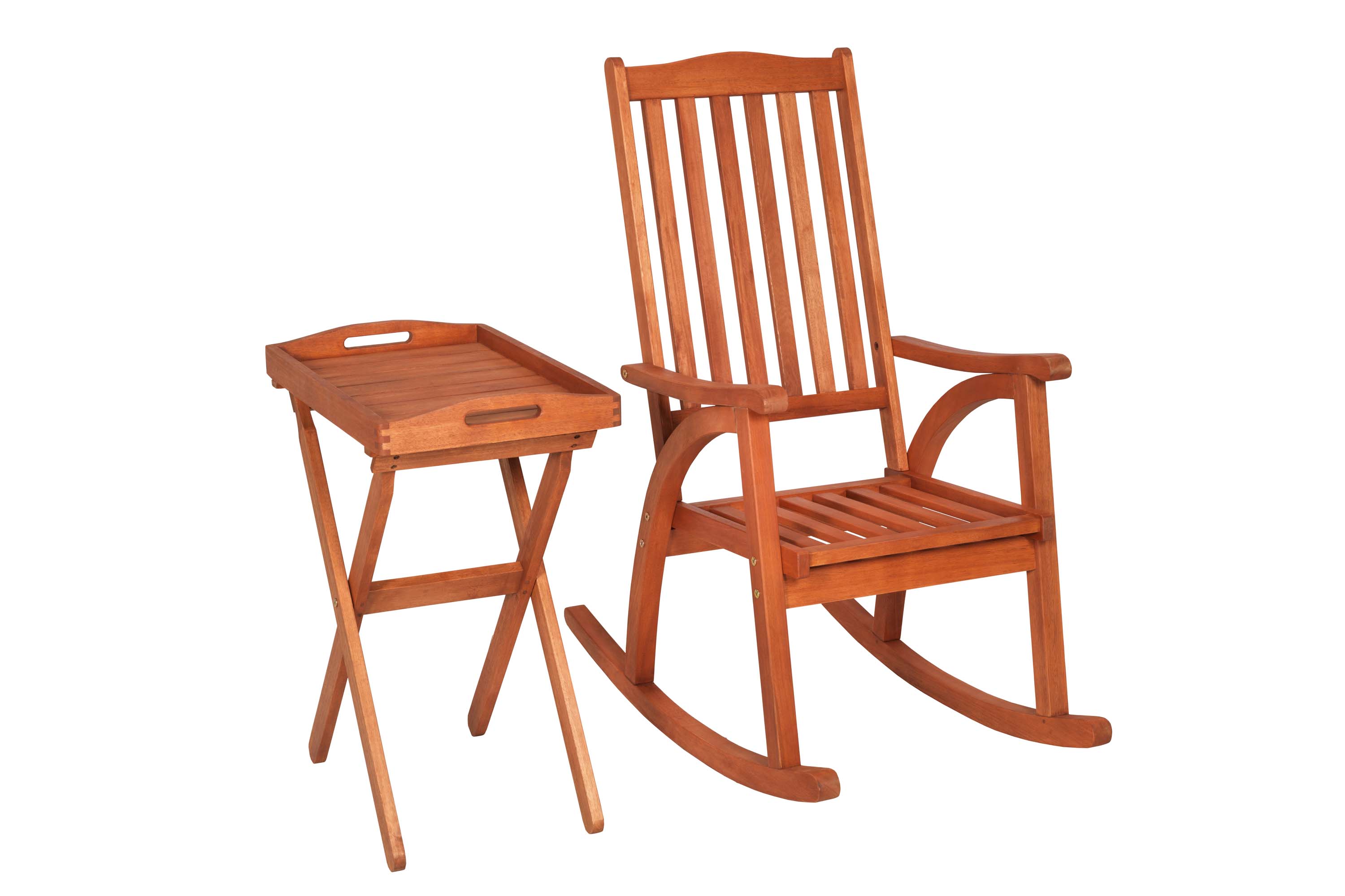 Schaukelstuhl Set, 1 Schaukelstuhl, 1 Stehtablett