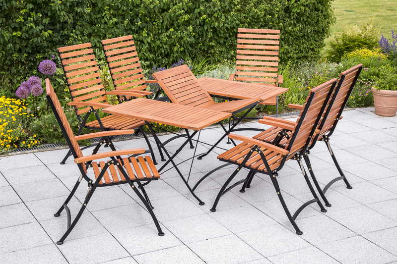 Schlossgarten-Set-7tlg-6x-24250-217-24247-217-NB-1 Schlossgarten Set 7tlg. Ausziehtisch 100/150 x 90 cm