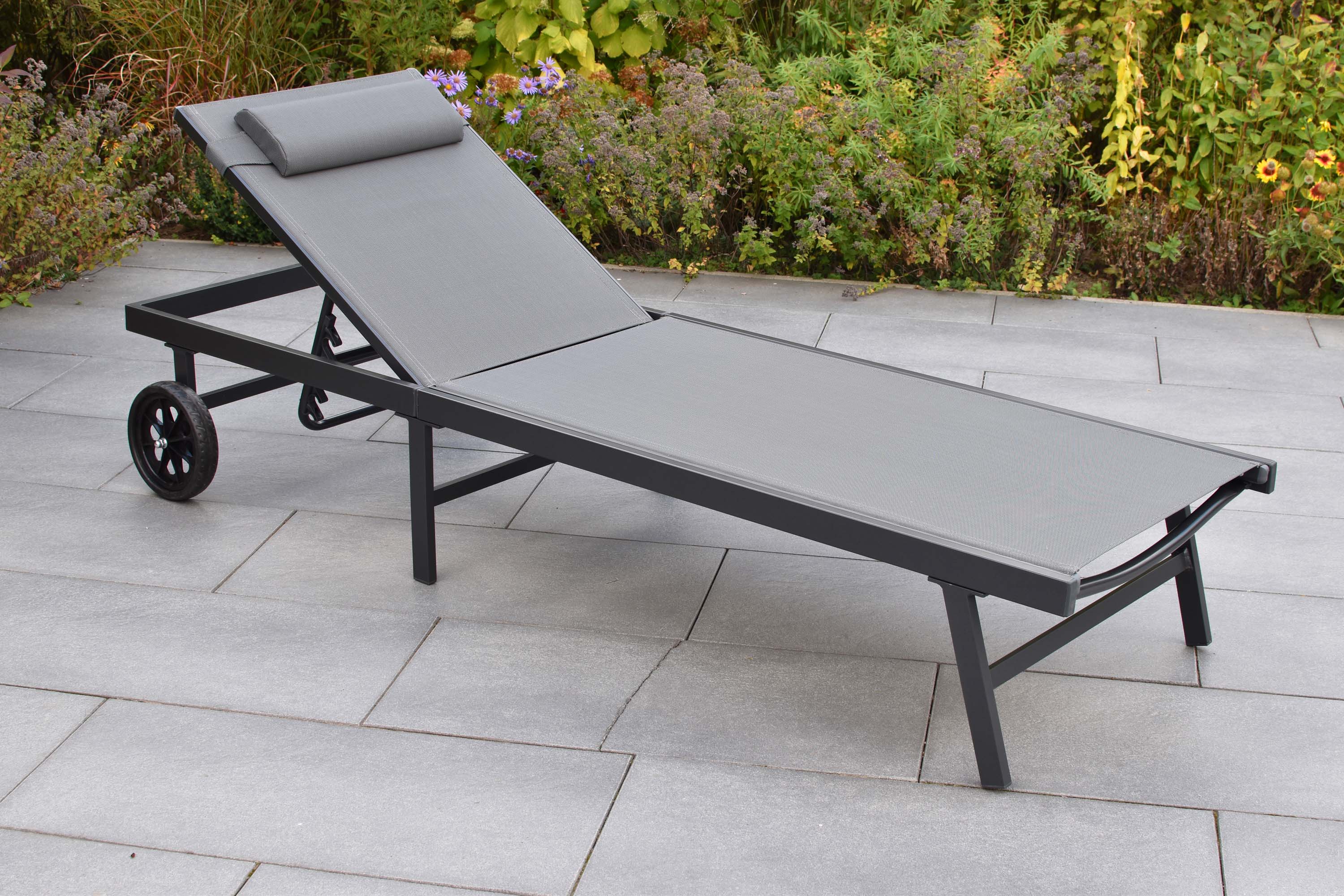 Tessin Liege, inkl. Kopfkissen, graphit/grau