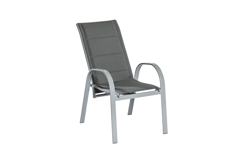 Amalfi Stapelsessel 2er Set Gasdruck silber/anthrazit Amalfi Stapelsessel 2er Set Gasdruck silber/anthrazit