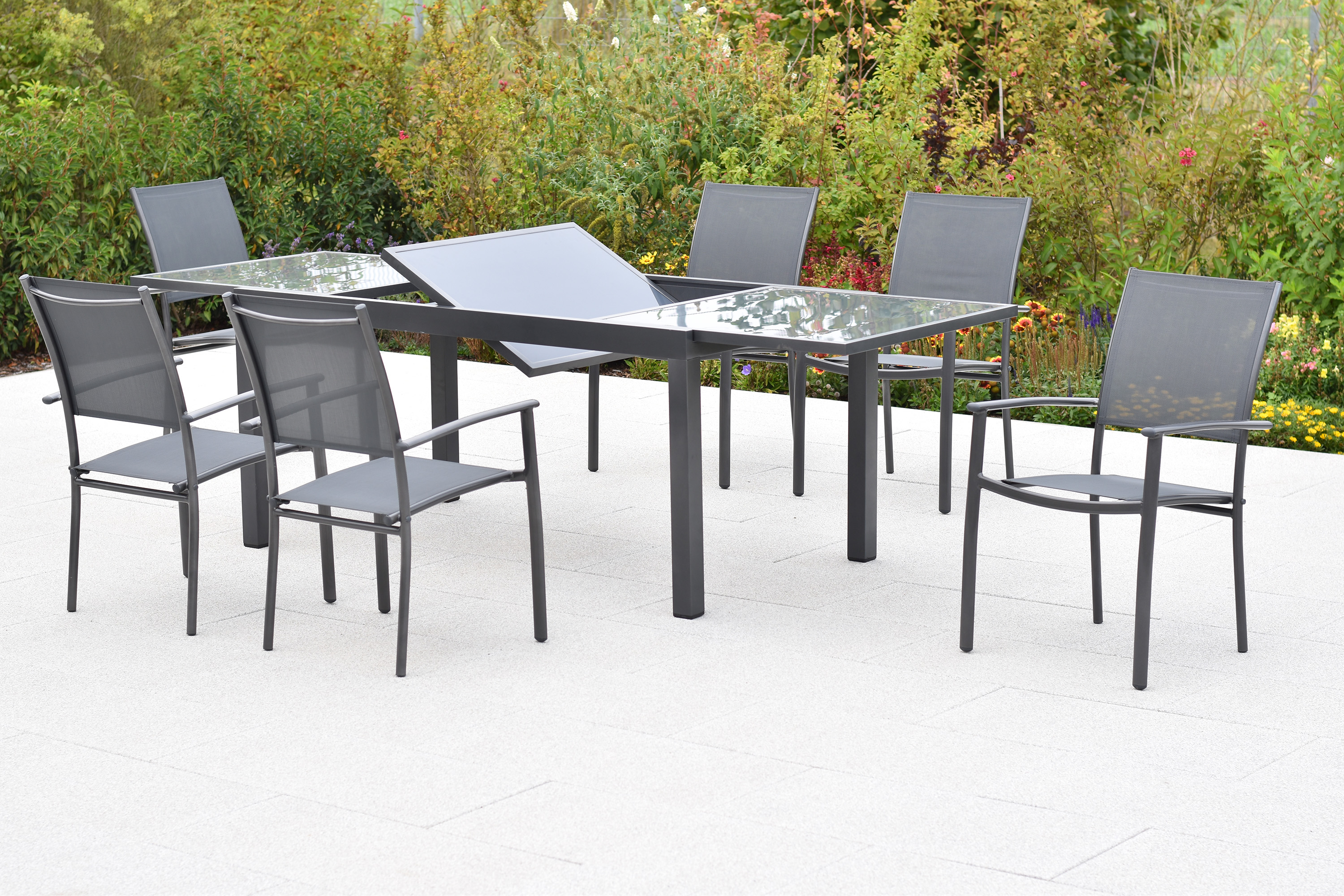 Milano Set, 7tlg., Ausziehtisch 150/210 x 90 cm Milano Set, 7tlg., Ausziehtisch 150/210 x 90 cm