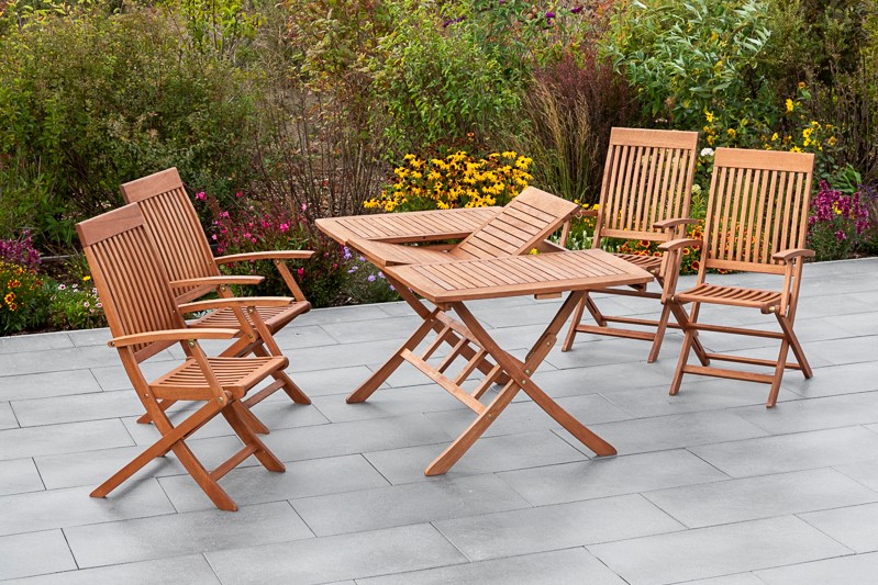 Comodoro-Set-5tlg-4x-25003-011-25914-011-NB-2 Comodoro Set, 5tlg., 4 Klappsessel, Klappausziehtisch 110/160 x 90 cm