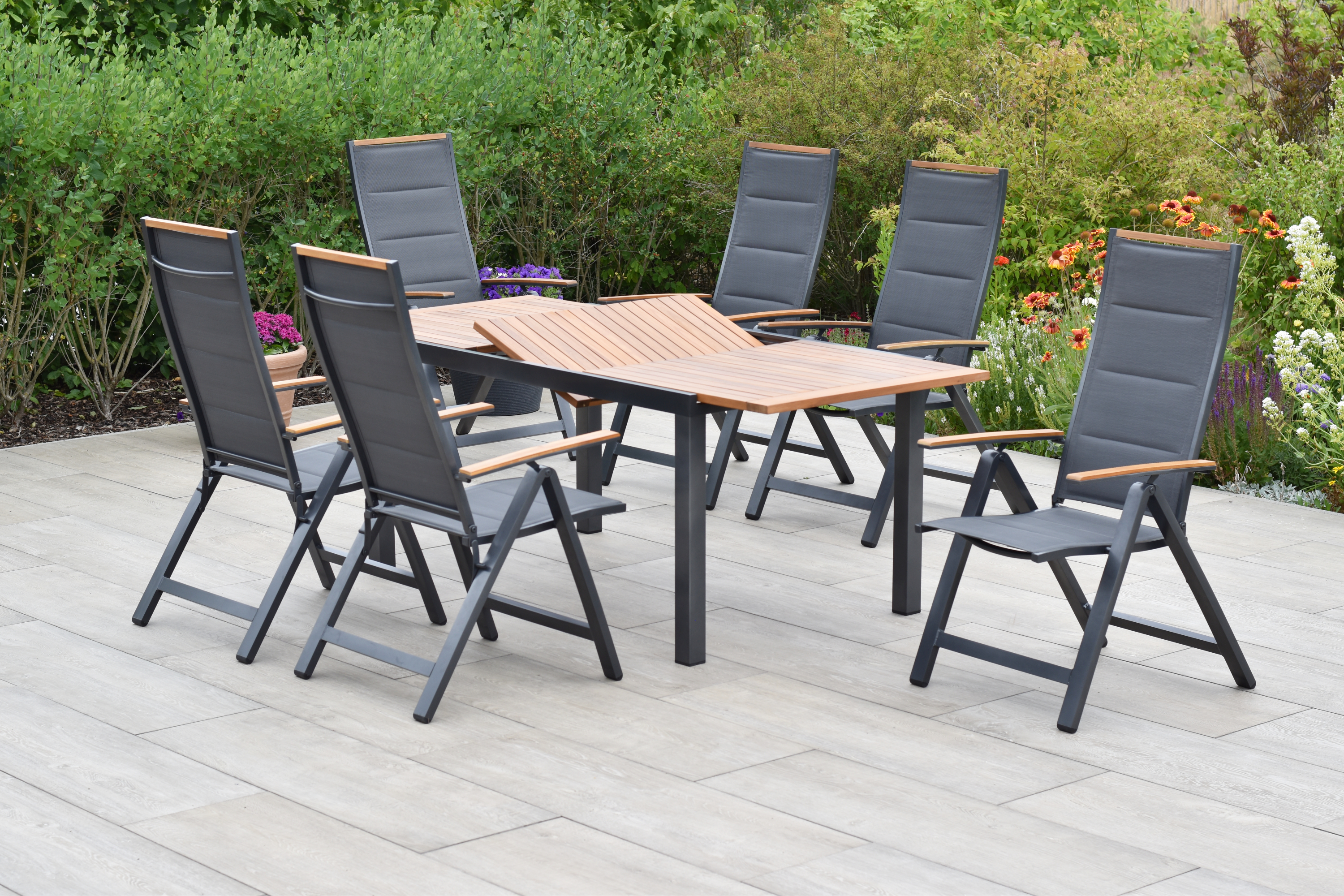 50682-309-2 Verona Set, 7tlg., Ausziehtisch 150/200 x 90 cm