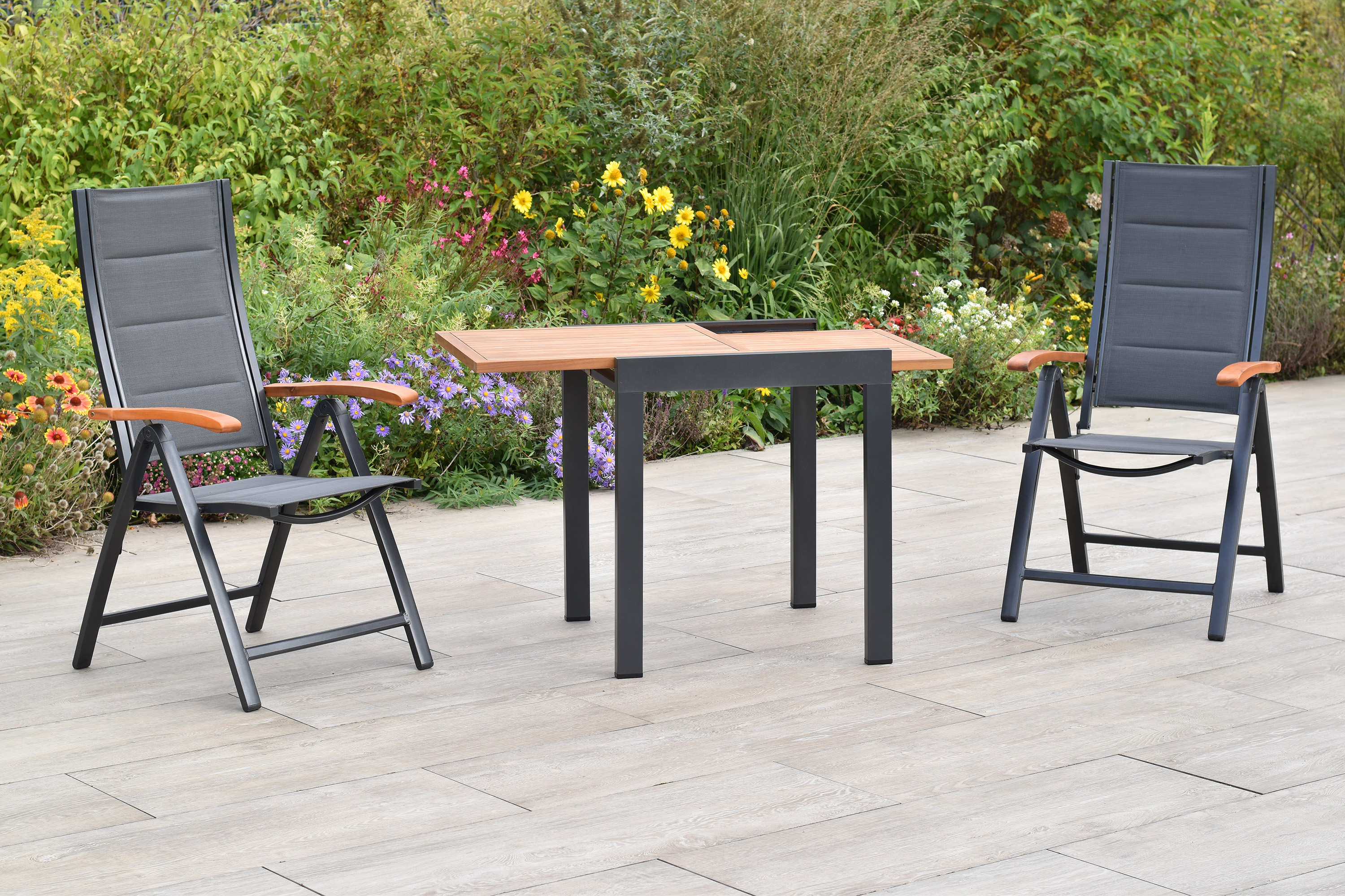 Paxos Set 3tlg., Balkonausziehtisch 65 x 65/130 cm Paxos Set 3tlg., Balkonausziehtisch 65 x 65/130 cm