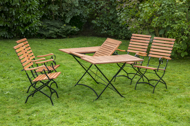 Schlossgarten-Set-5tlg-4x-24245-217-24247-217-NB-2 Schlossgarten Set 5tlg. Klappausziehtisch 100/150 x 90 cm