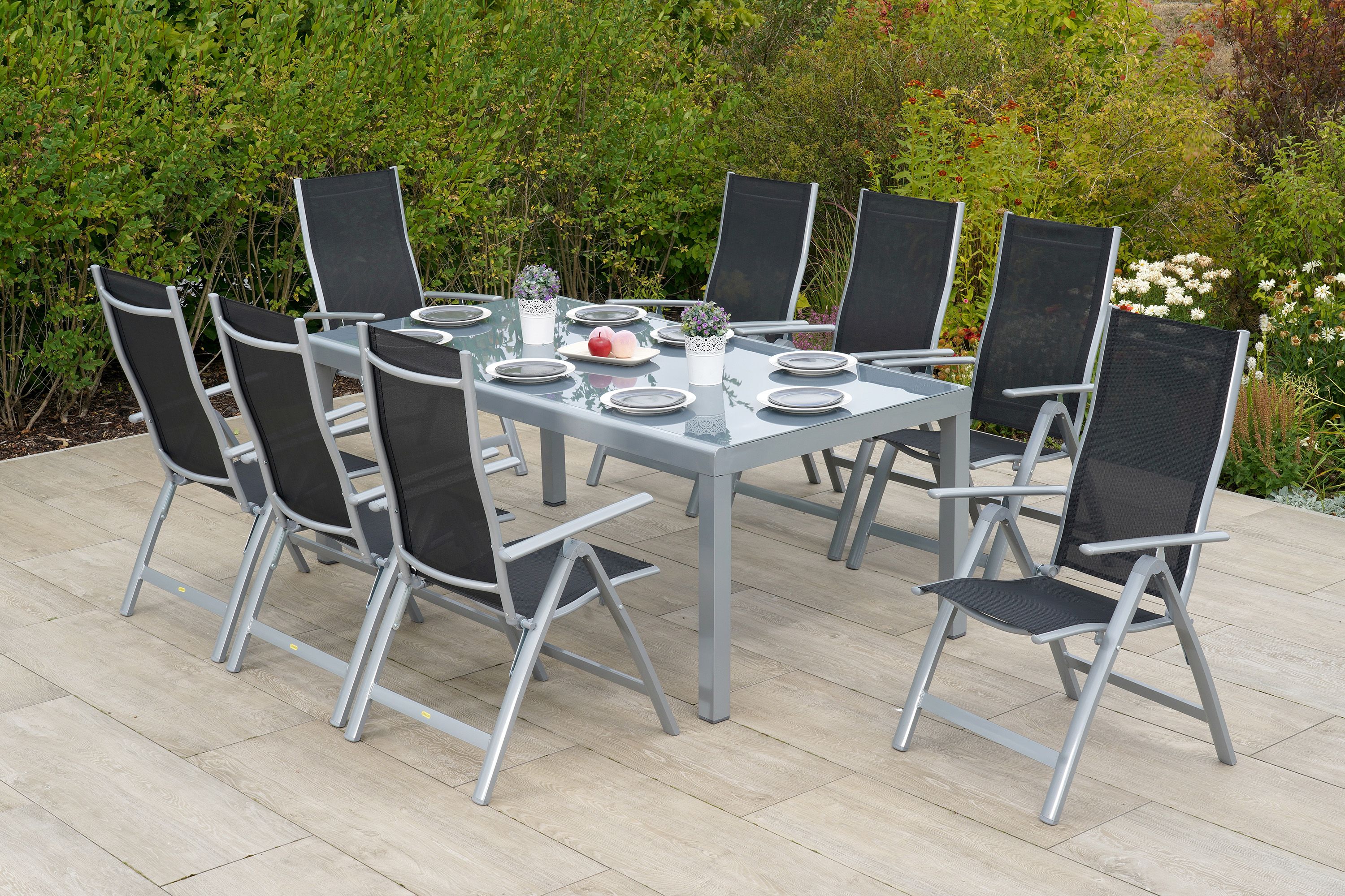 Carrara Set 9tlg., Tisch 190 x 100 cm Carrara Set 9tlg., Tisch 190 x 100 cm