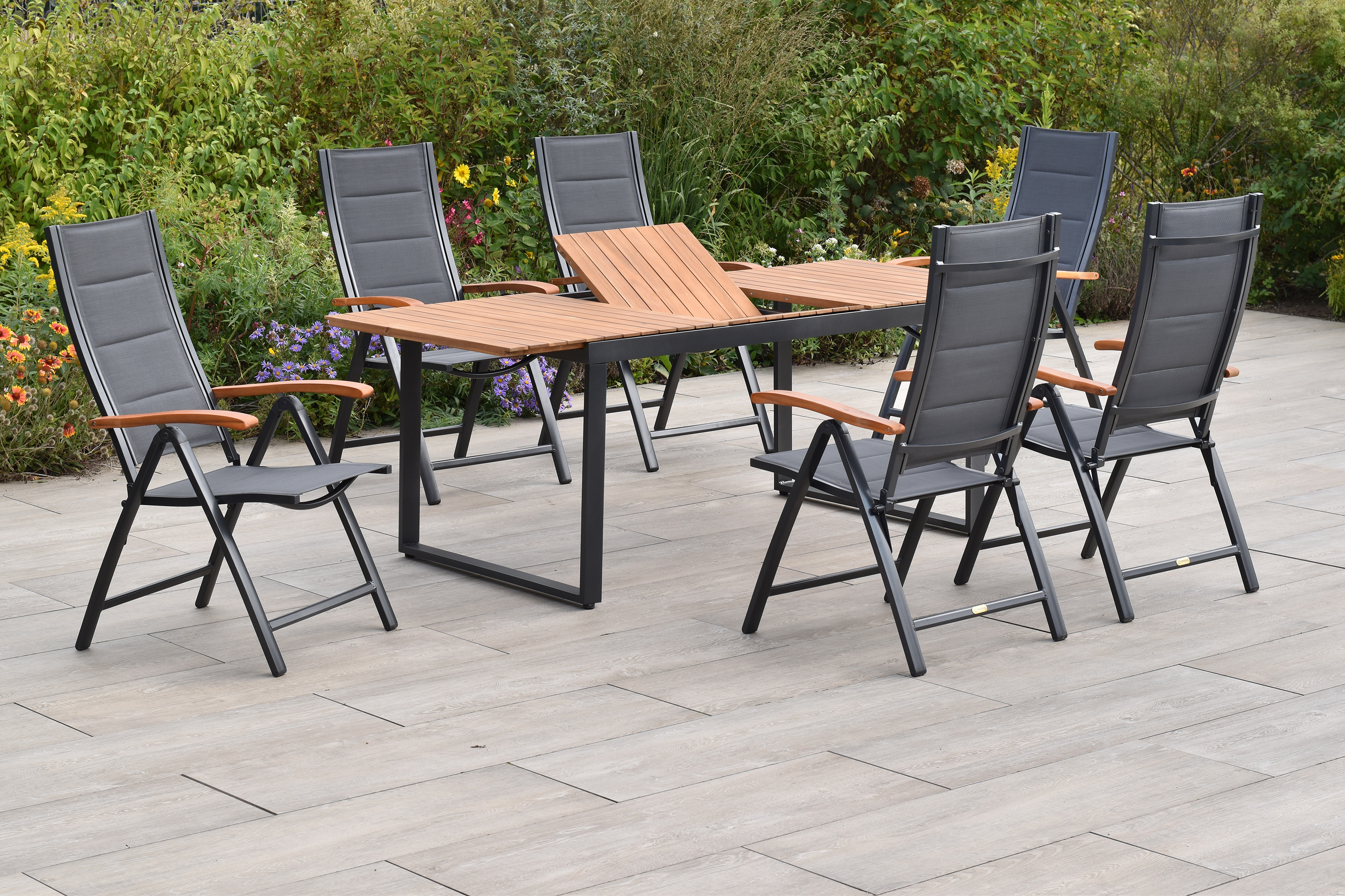 Paxos Set, 7tlg., Ausziehtisch 150/200 x 90 cm Paxos Set, 7tlg., Ausziehtisch 150/200 x 90 cm