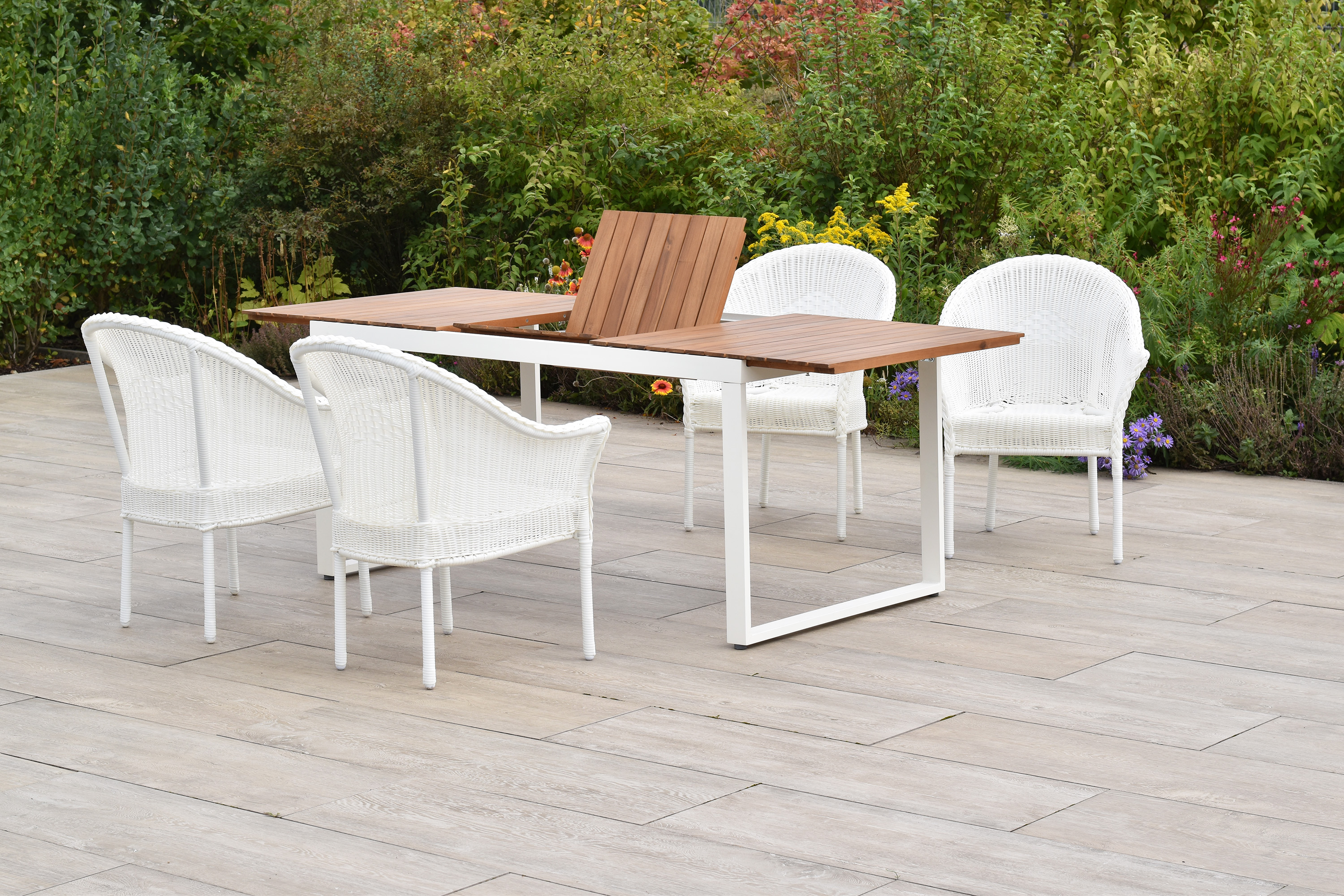 Bamberg Set, 5tlg., Ausziehtisch 150/200 x 90 cm