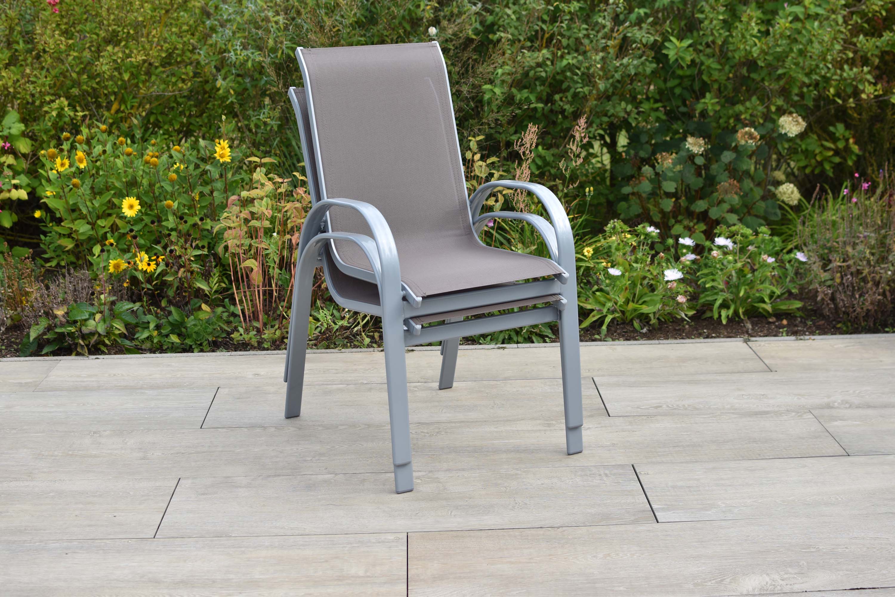 Amalfi Stapelsessel 2er Set, taupe