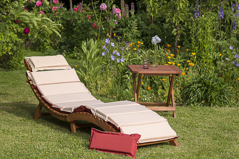 4033662994215-2 Ipanema Set, 2tlg., Hocker 50 x 50 cm, rot/beige, inkl. Kissen
