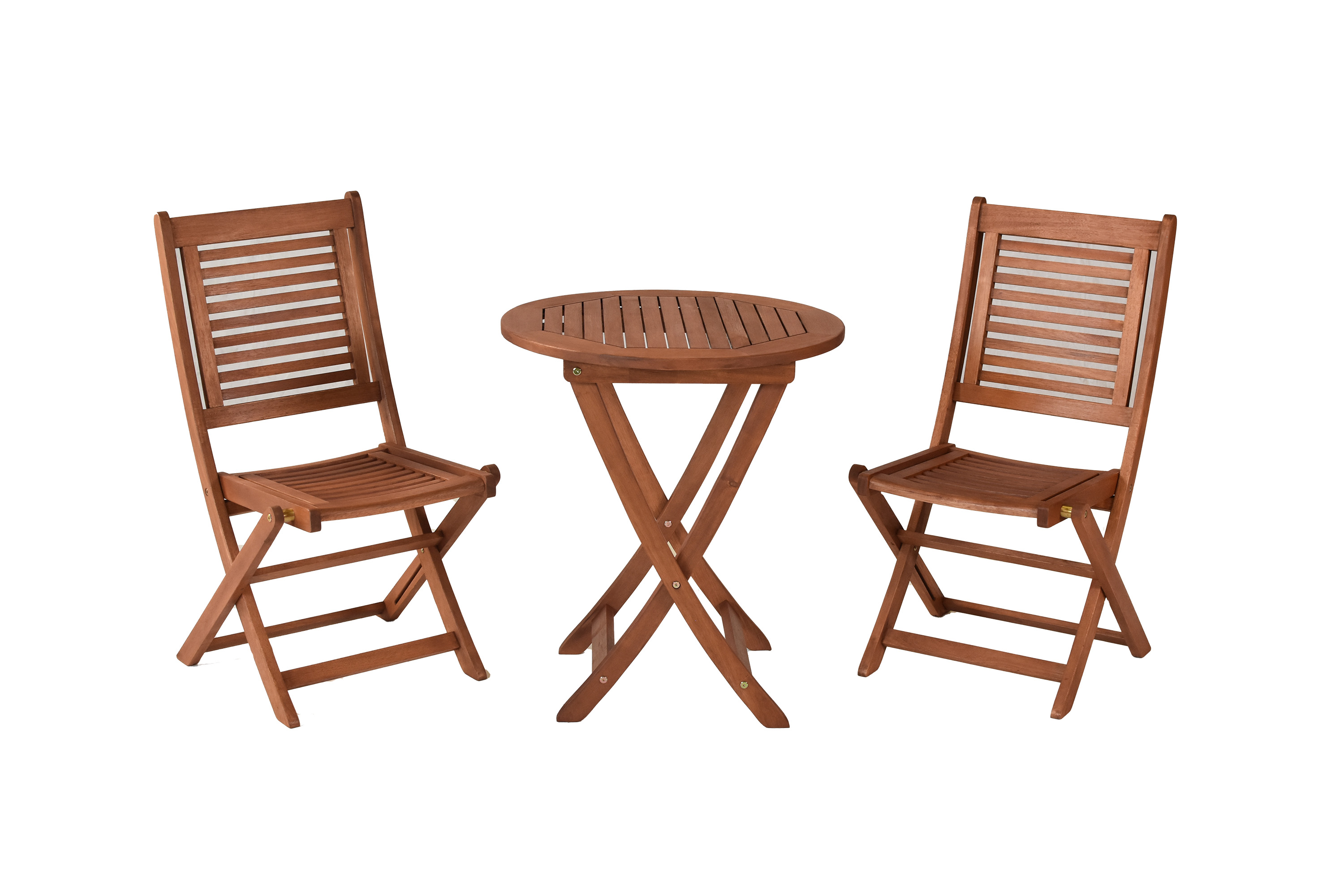 Cordoba Set 3tlg., 2 Klappstühle, Klapptisch Ø 65 cm Cordoba Set 3tlg., 2 Klappstühle, Klapptisch Ø 65 cm