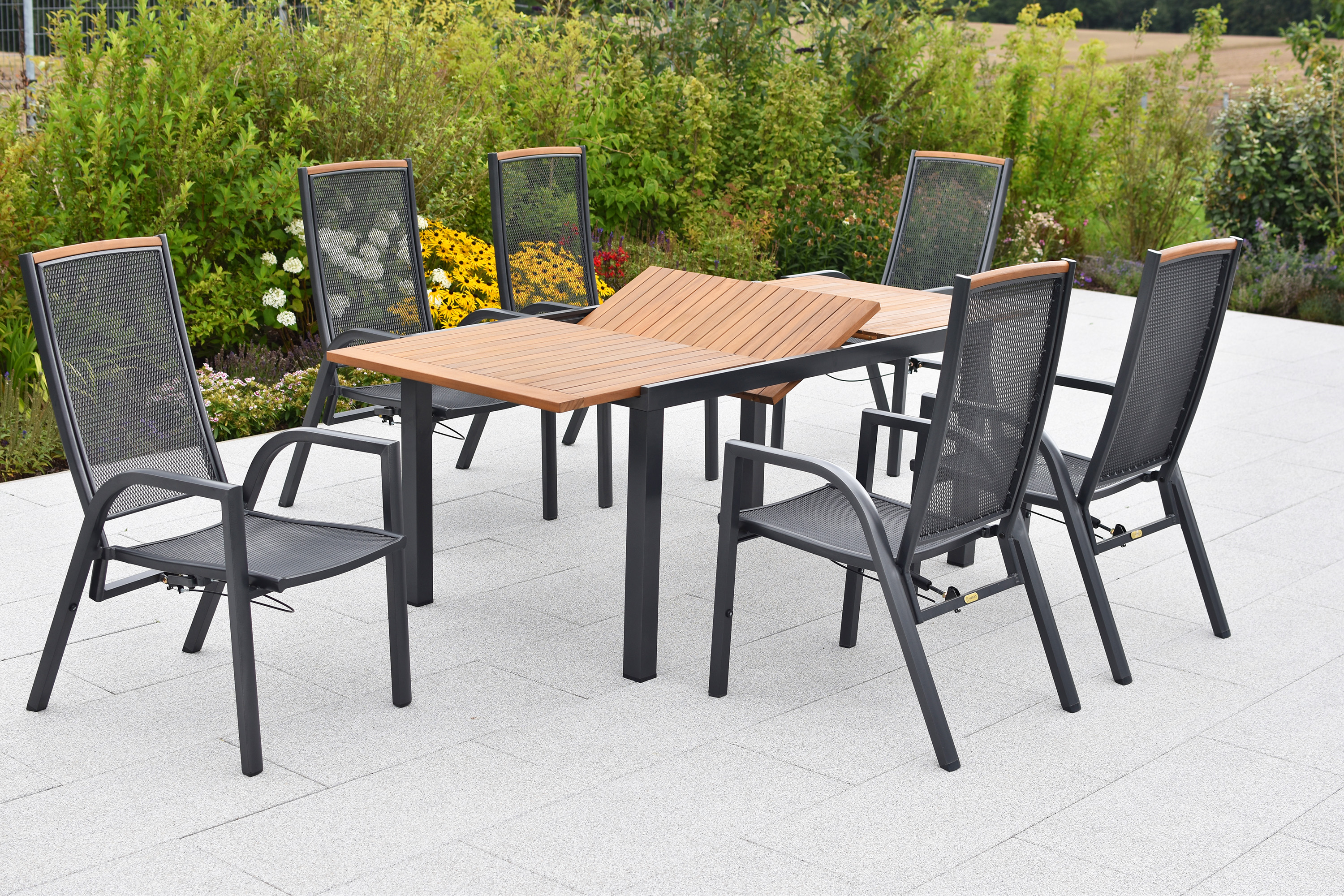 Tilos Set, 7tlg., Ausziehtisch 150/200 x 90 cm Tilos Set, 7tlg., Ausziehtisch 150/200 x 90 cm