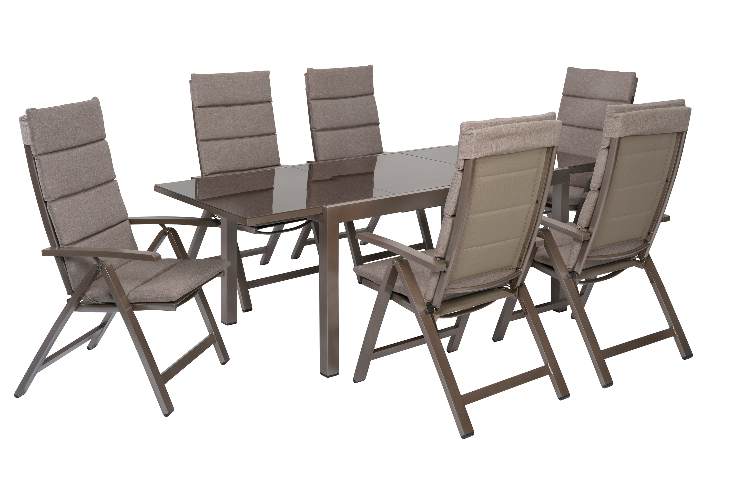 Tinetto Set, 13tlg., Ausziehtisch, 150/220 x 90 cm, inkl. Kissen Tinetto Set, 13tlg., Ausziehtisch, 150/220 x 90 cm, inkl. Kissen