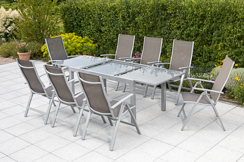 Carrara-Set-9tlg-8x-26374-325-26471-219-NB-2XzxSzE8sLtcuK Carrara Set 9tlg., 8 Klappsessel, Ausziehtisch 150 (220) x 90 cm, taupe