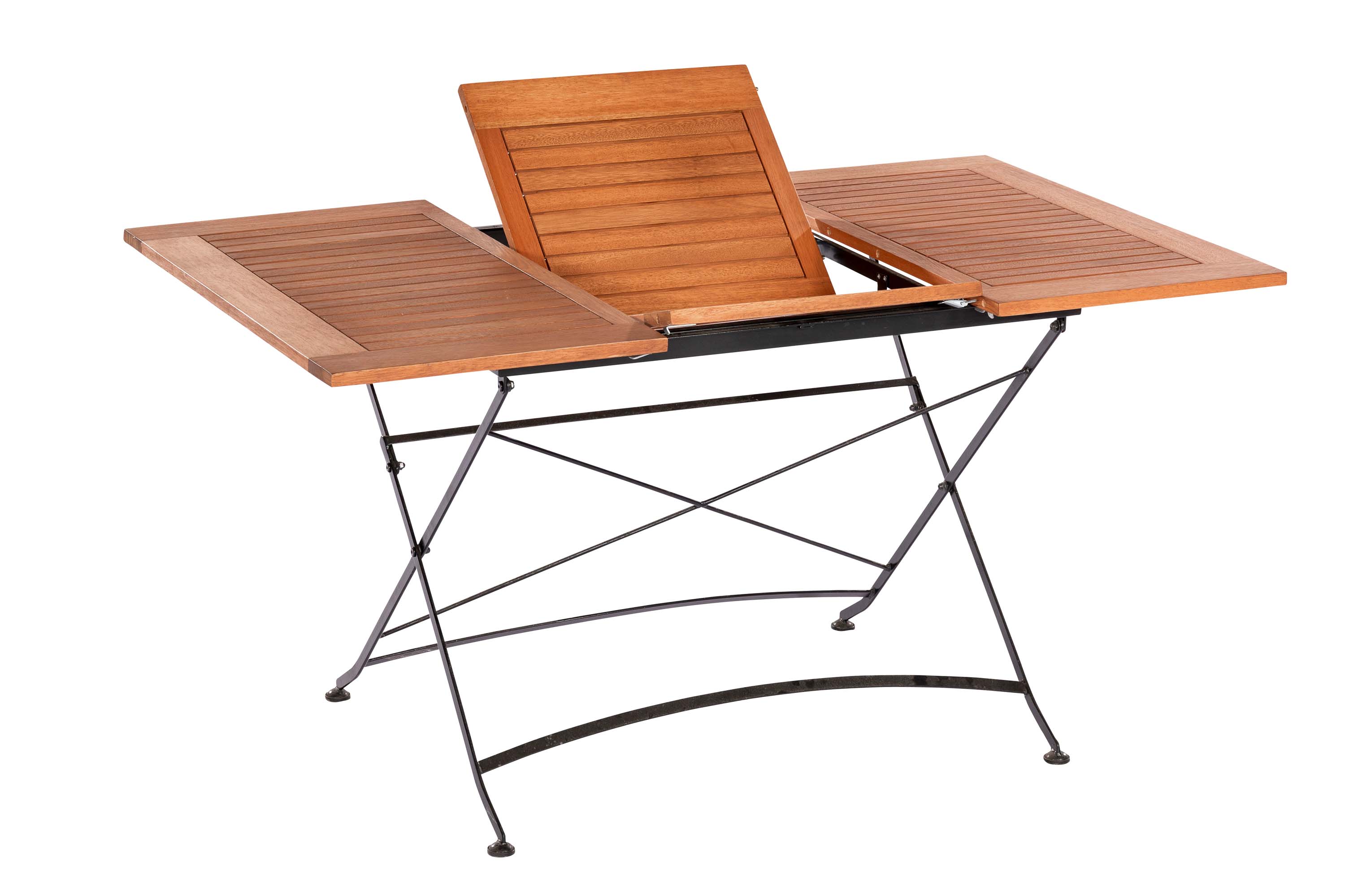 Schlossgarten Set 7tlg., 6 Klappsessel, Ausziehtisch 100/150 x 90 cm