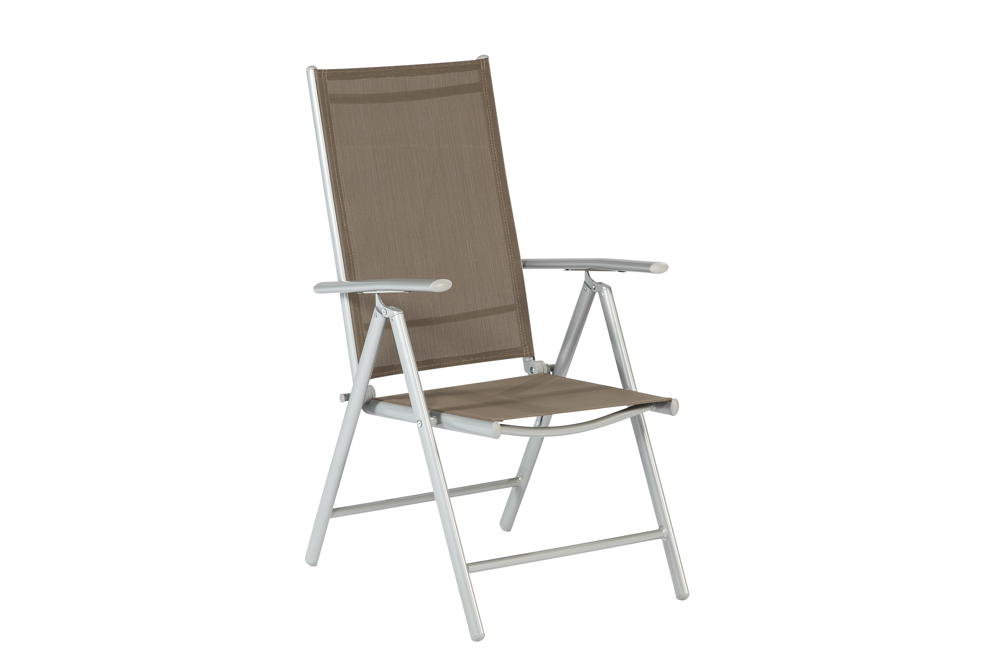 50348-325-5 Amalfi Set 7tlg., 6 Klappsessel, Ausziehtisch 160 (220) x 90 cm, taupe
