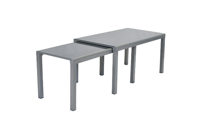 Flex-AZ-Tisch-Alu-26500-219-MX-2 Flex-Ausziehtisch, 160/320 x 78 cm, silber