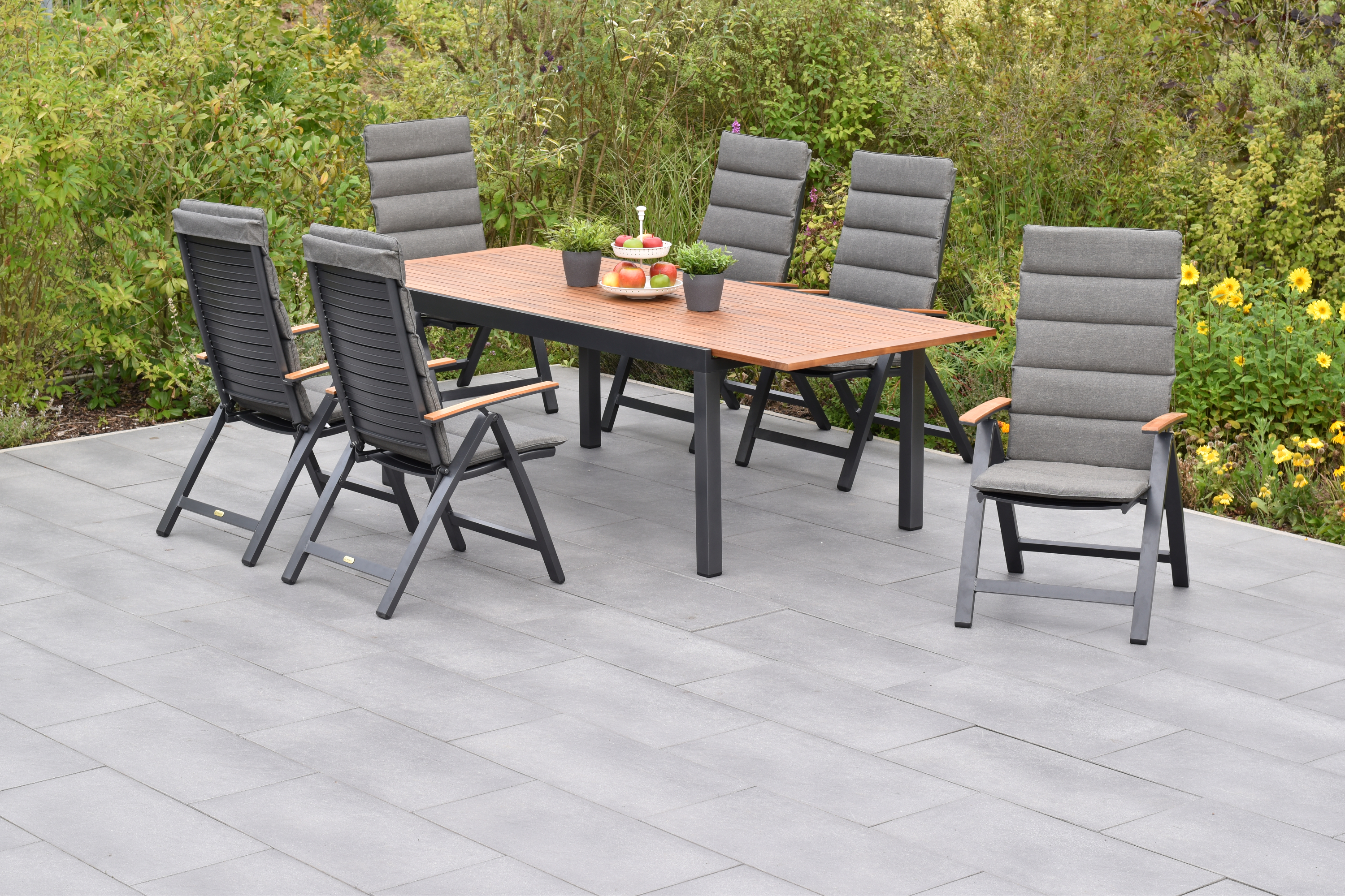50799-800-2 Astros Set, 13tlg., Ausziehtisch 180/250 x 100 cm, inkl. Kissen