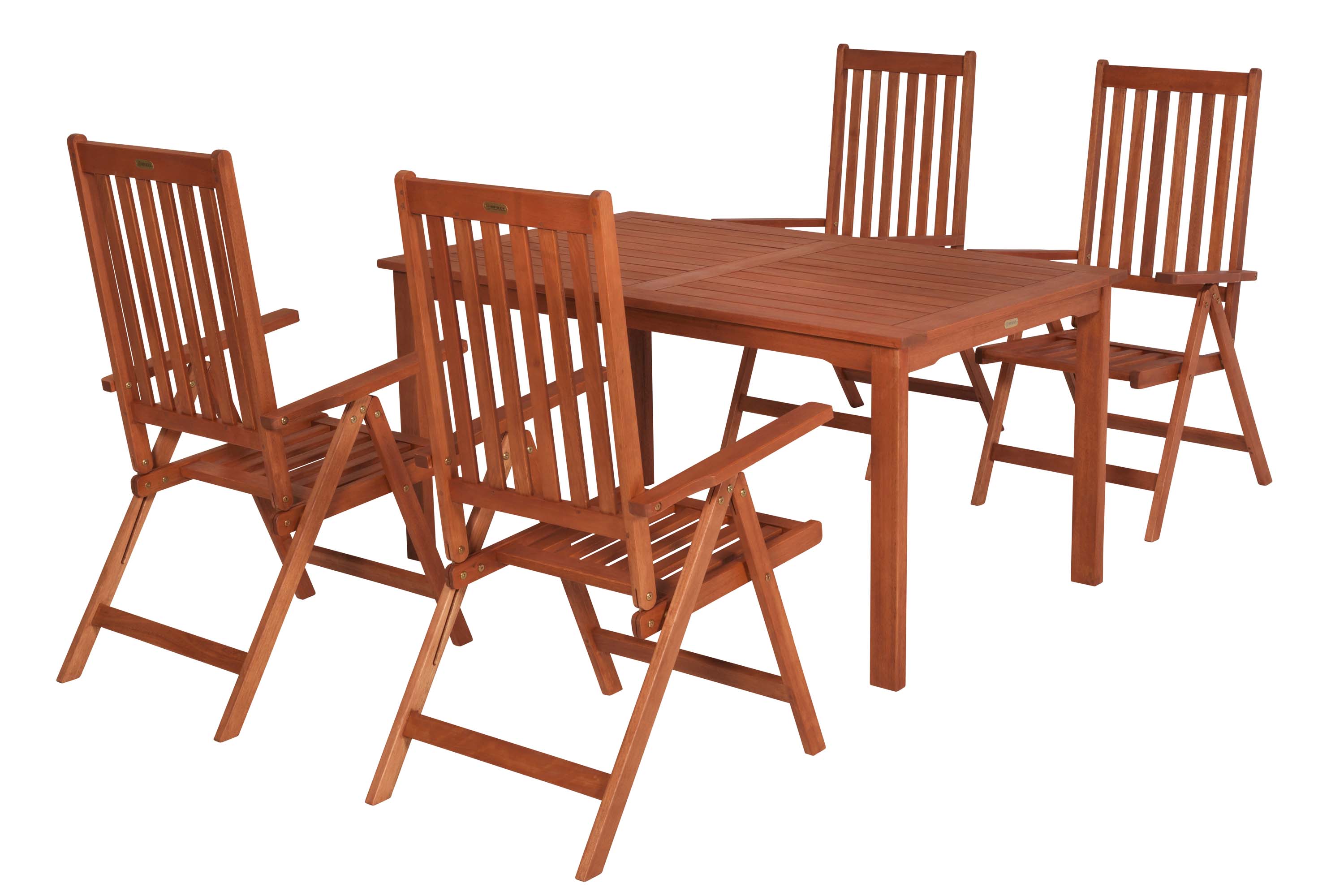 Vitoria Set 5tlg., 4 Klappsessel, Tisch 150 x 90 cm