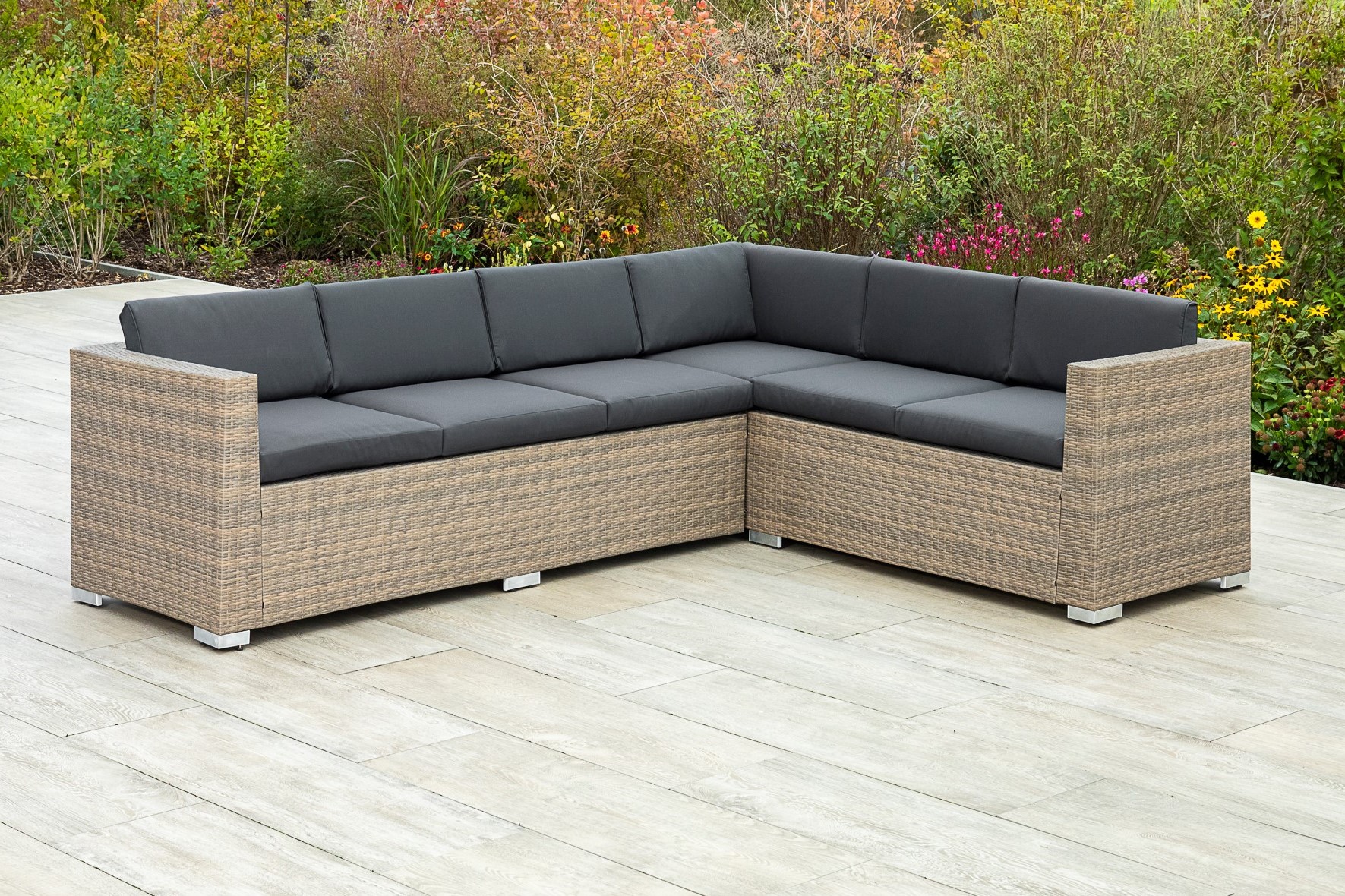 28275-25-2 Bellante Eckset, Tisch 120 x 60 cm, inkl. Kissen
